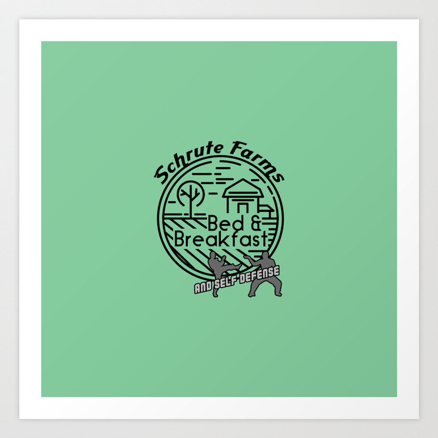 Schrute Farms bed and breakfast and self defense Art Print