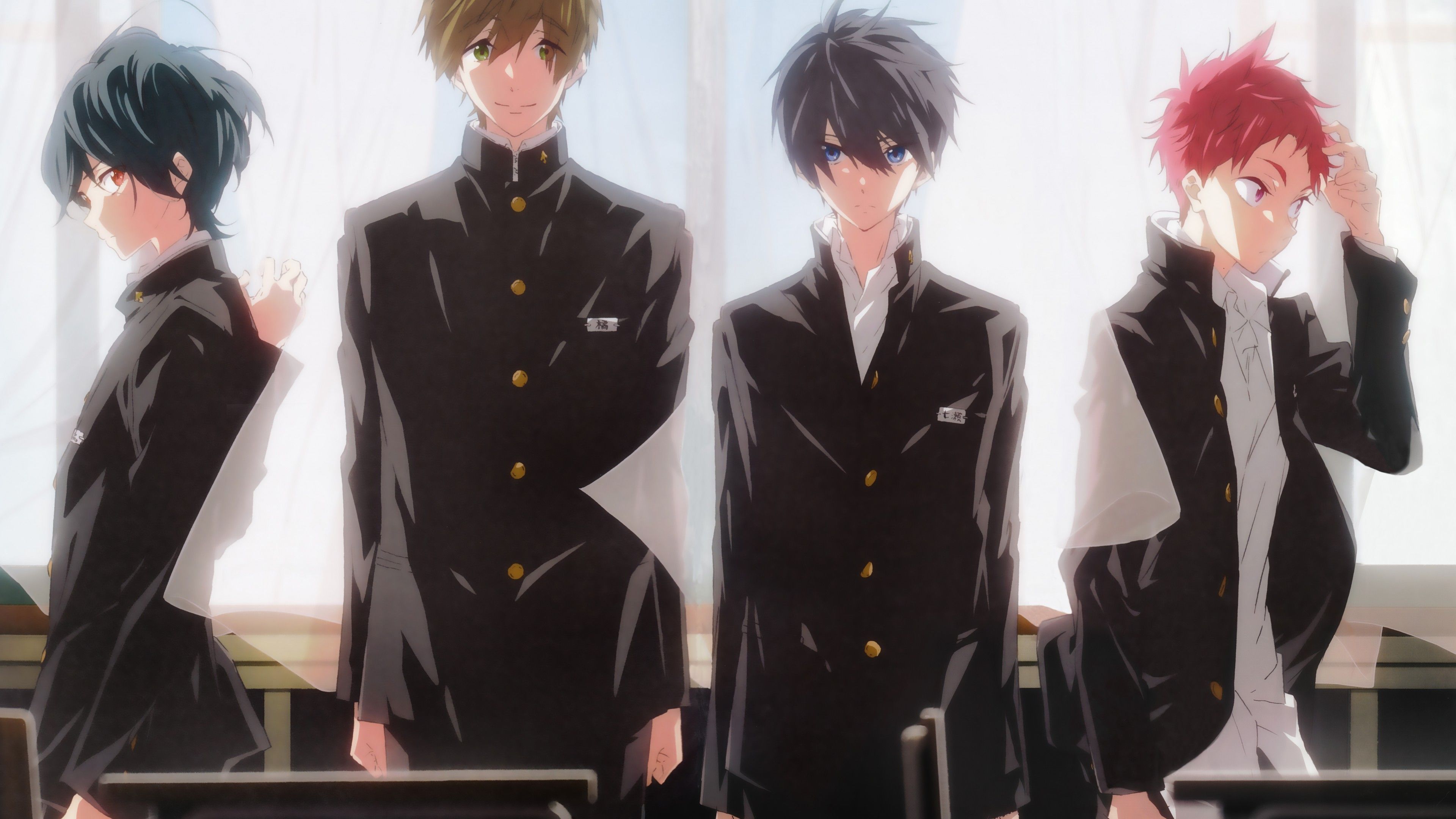 Download 3840x2160 Anime Guys, Boy School Uniform, Wallpaper for UHD TV