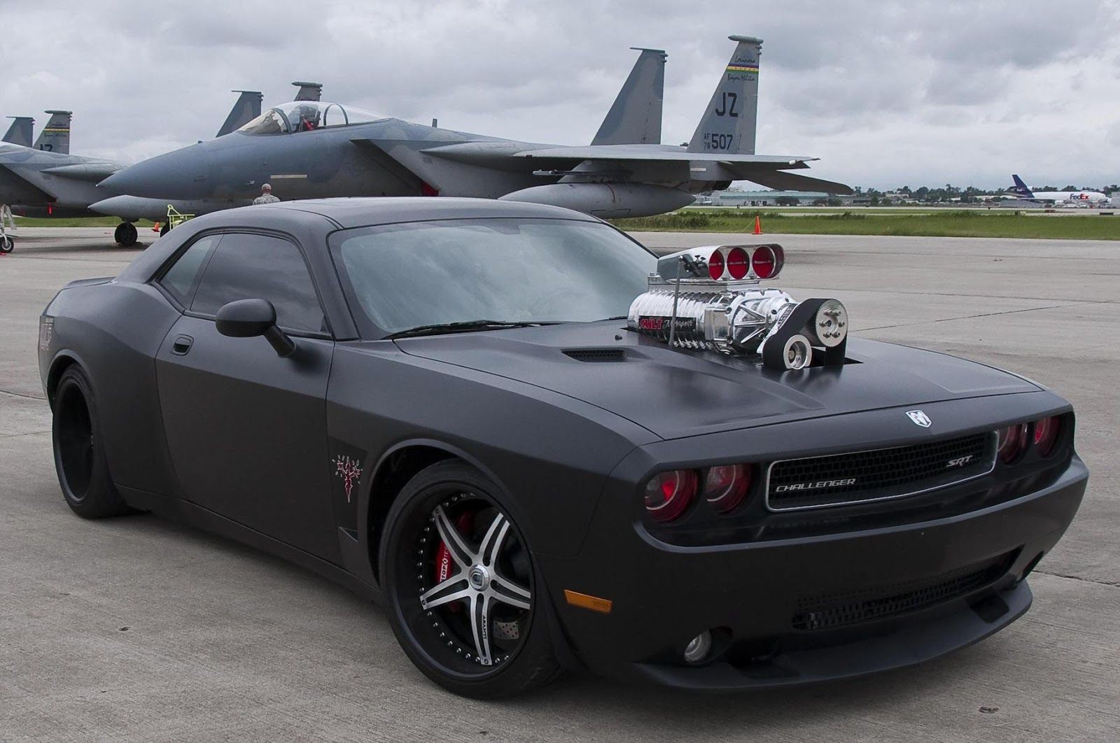 Large wallpaper: Dodge Challenger with F15 HD wallpaper