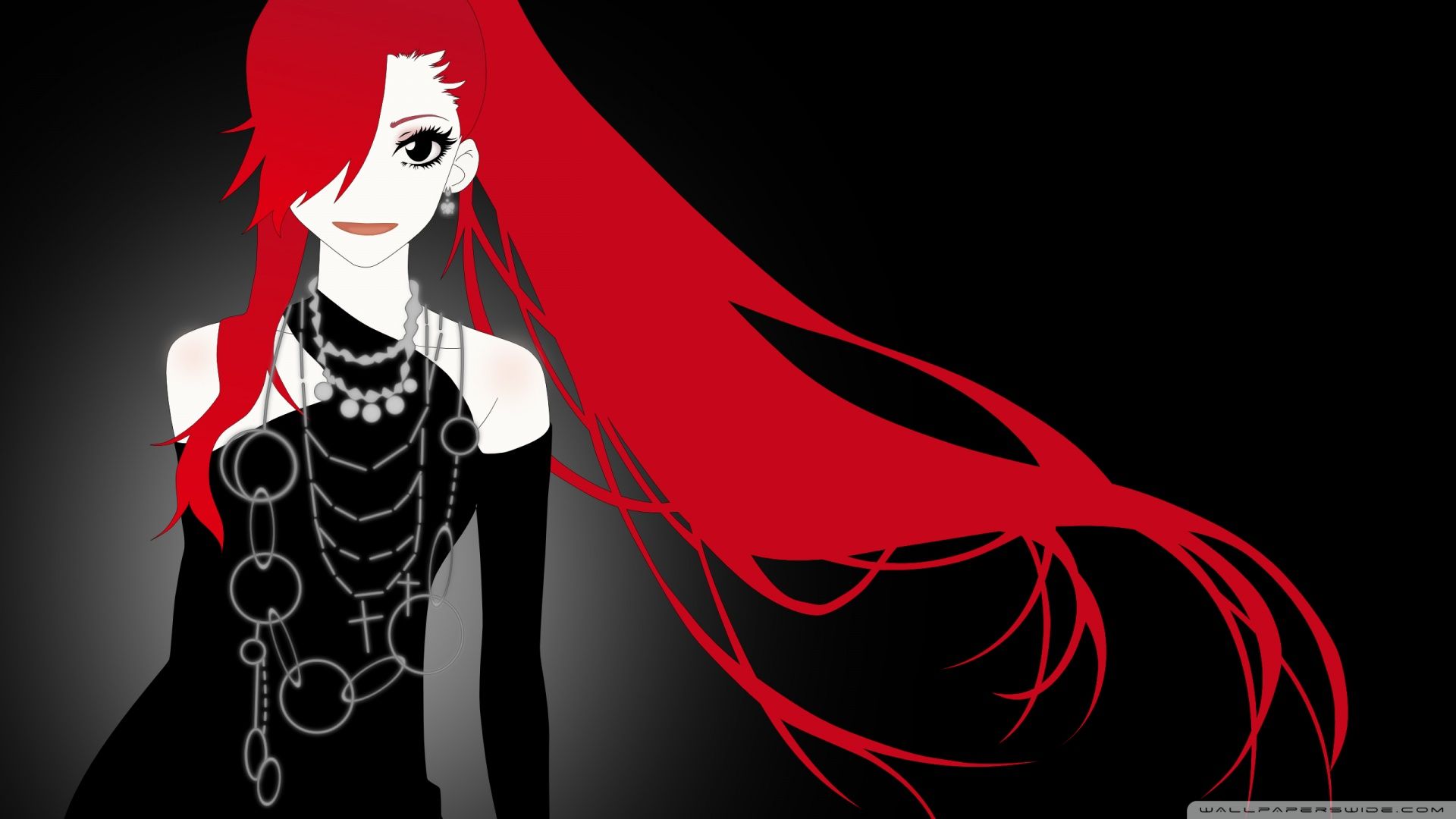 Anime Girl With Red Hair Ultra HD Desktop Background Wallpaper for 4K UHD TV, Tablet