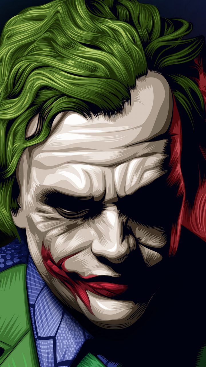 Joker Heath Ledger Illustration Artwork 4K Wallpaper