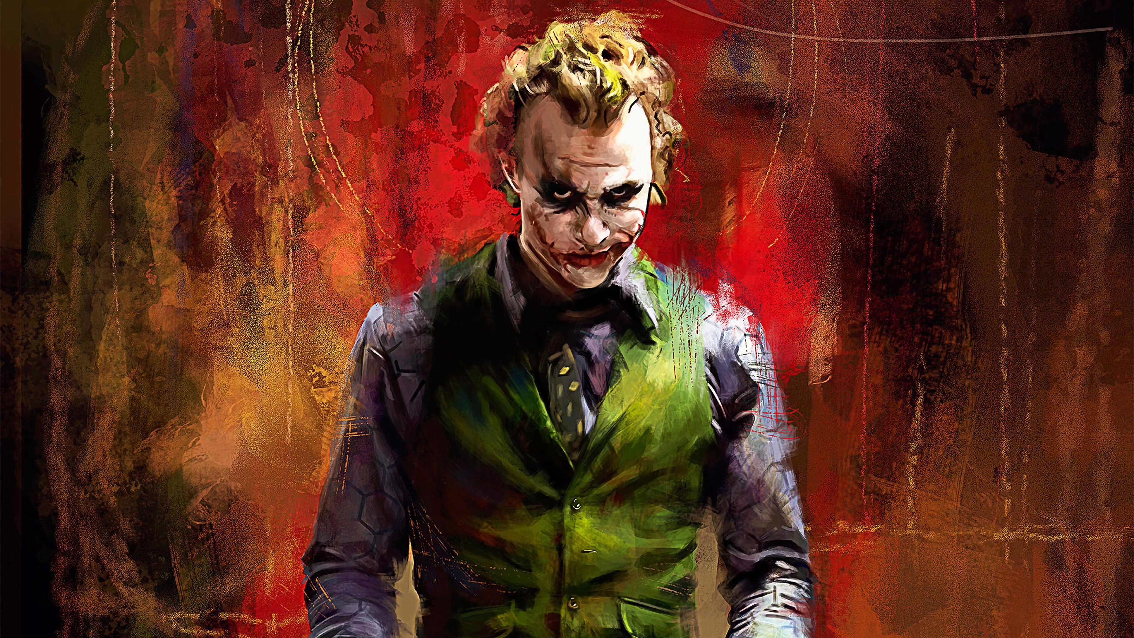 Joker Heath Ledger Painting UHD 4K Wallpaper