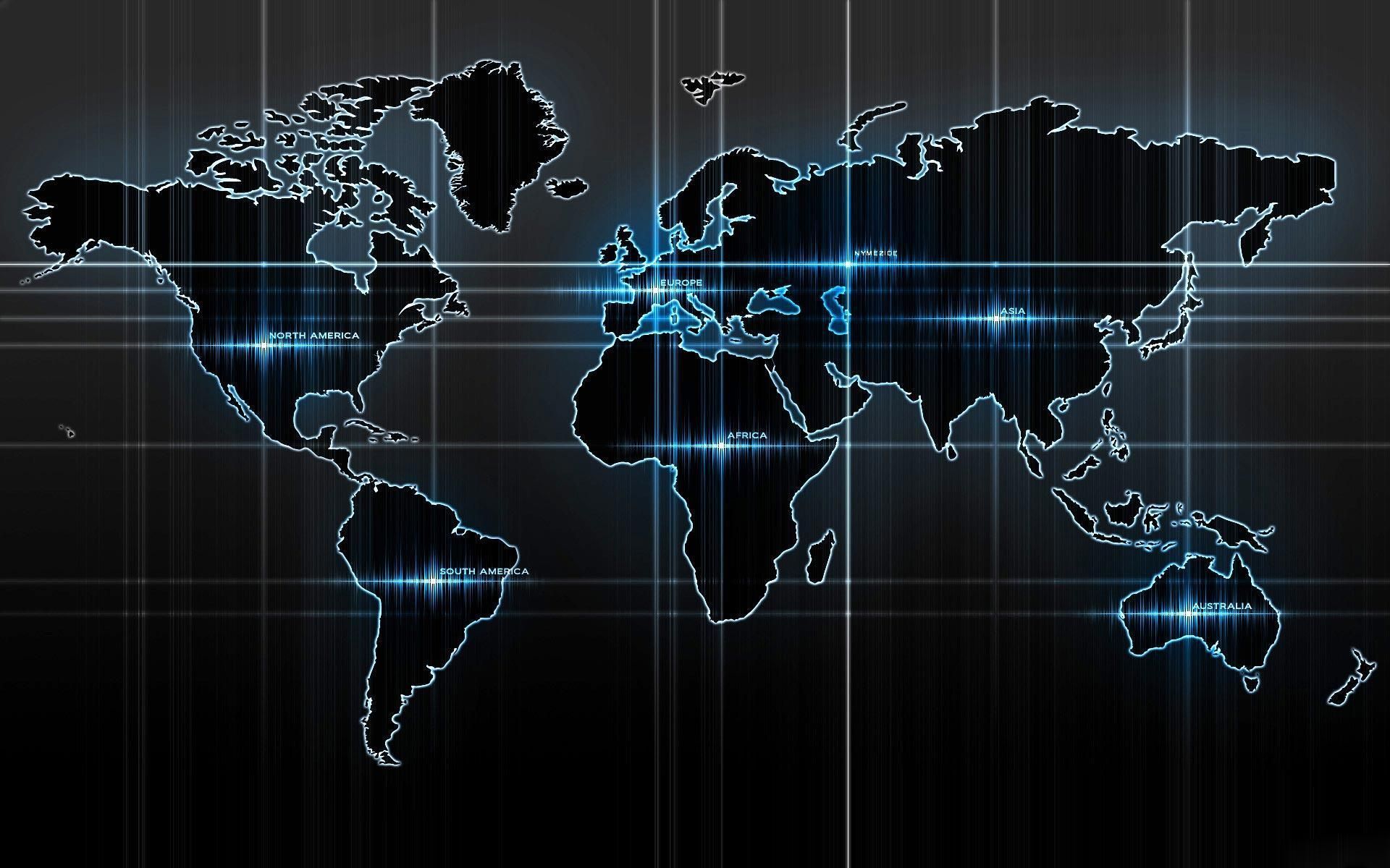 HD Desktop Technology Wallpaper Background For Download. World map wallpaper, Map wallpaper, Dark desktop background