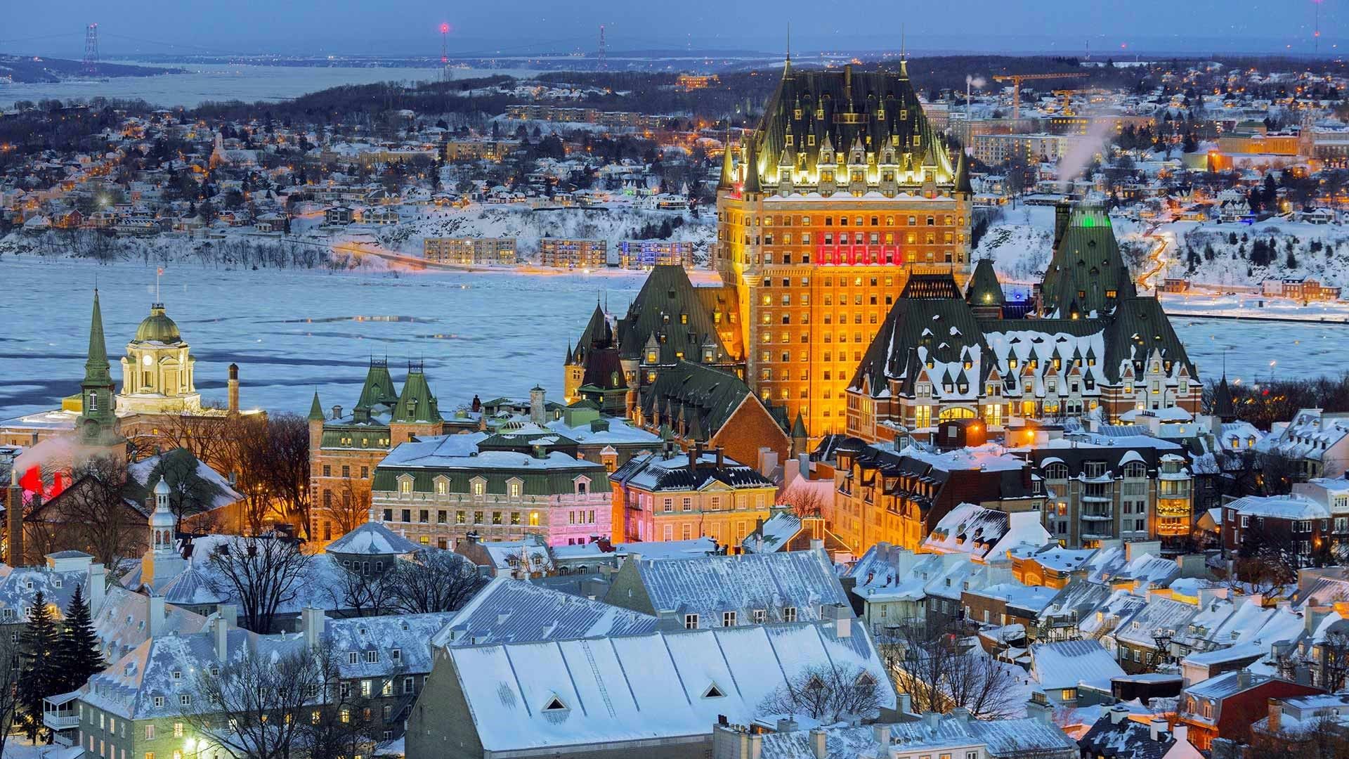 View Of The Old City In Quebec City Canada Wallpaper & Background Download