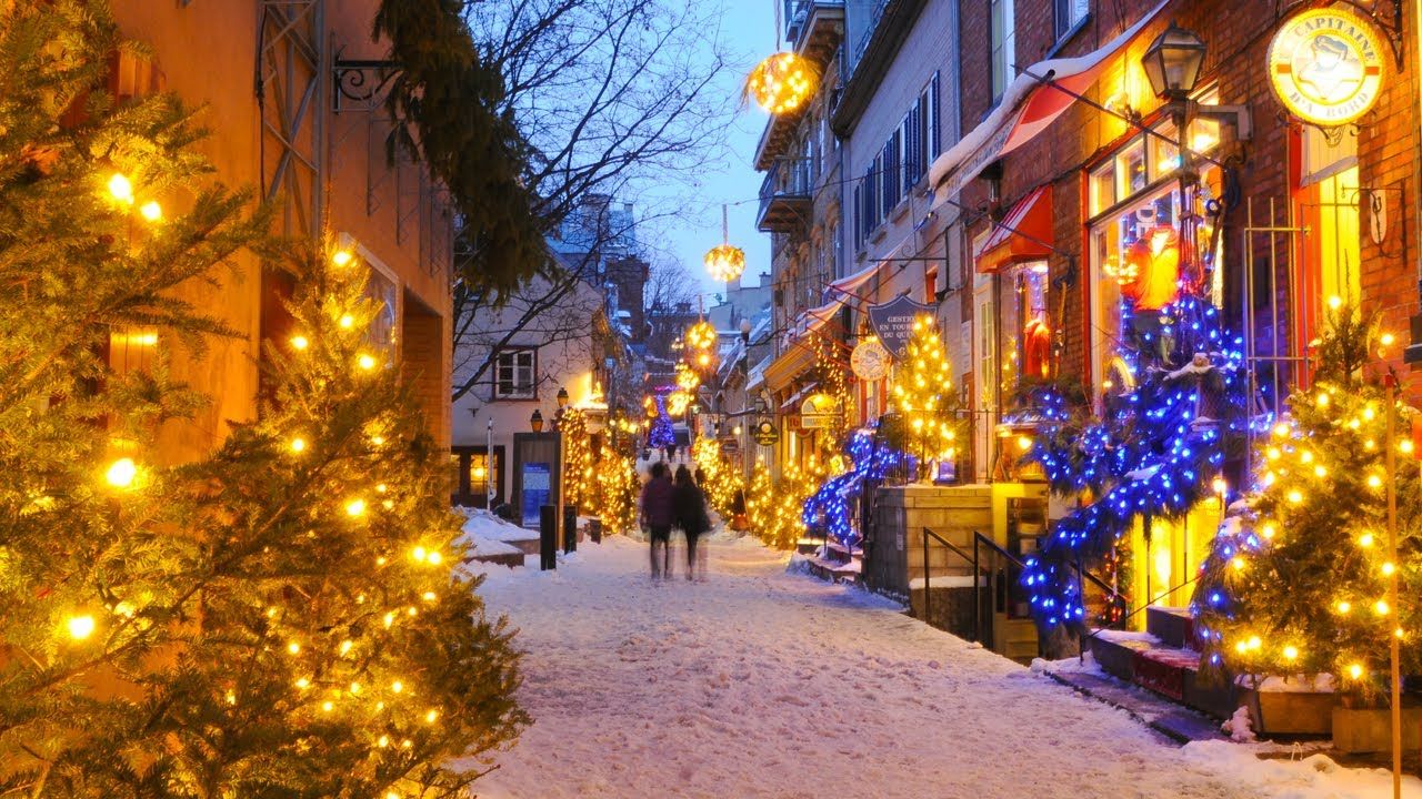 Old Quebec City Christmas HD Wallpaper