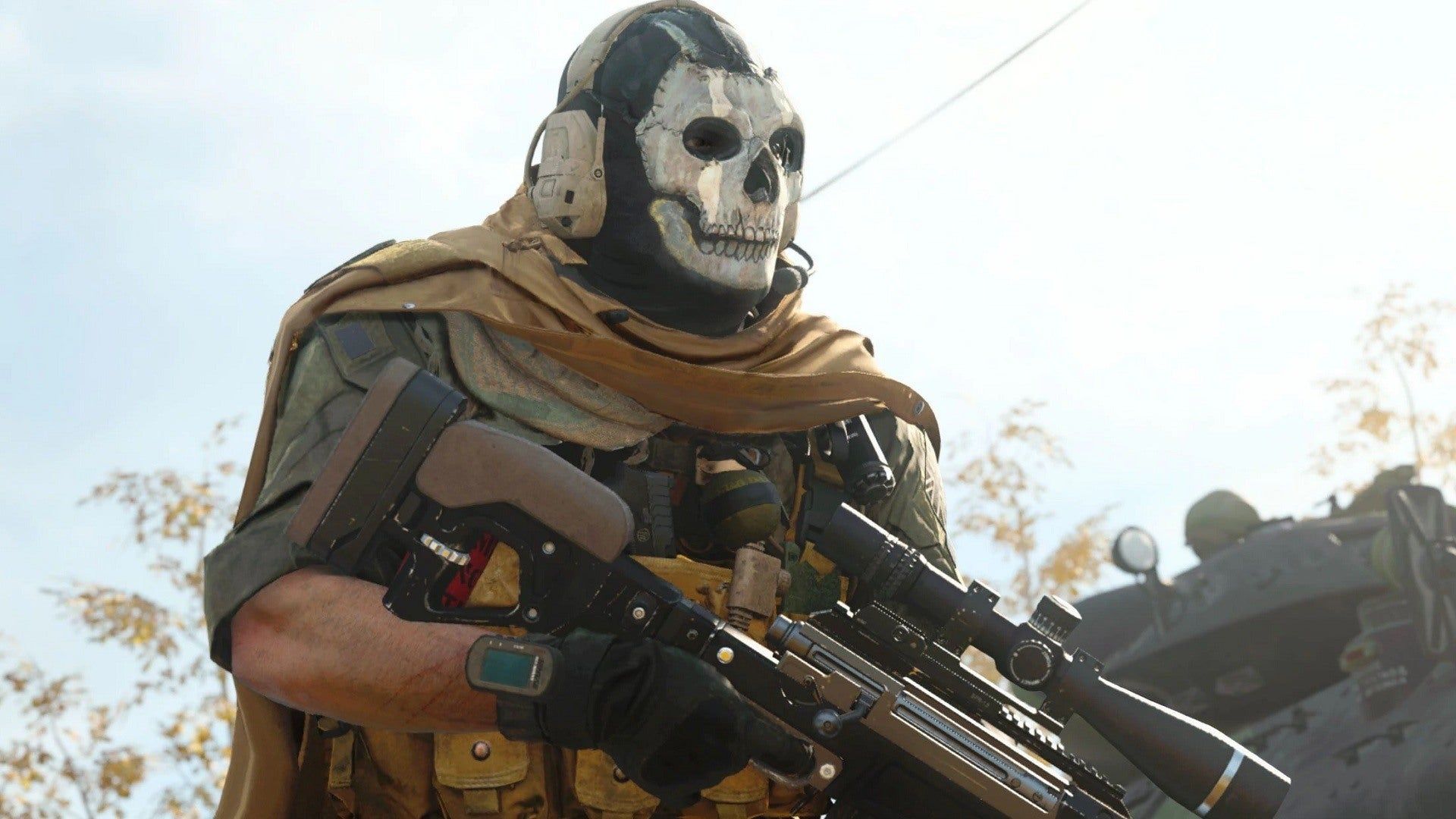 Download Intense Warzone Action With Skull Mask Soldier - Call Of Duty  Warzone 4K Wallpaper | Wallpapers.com