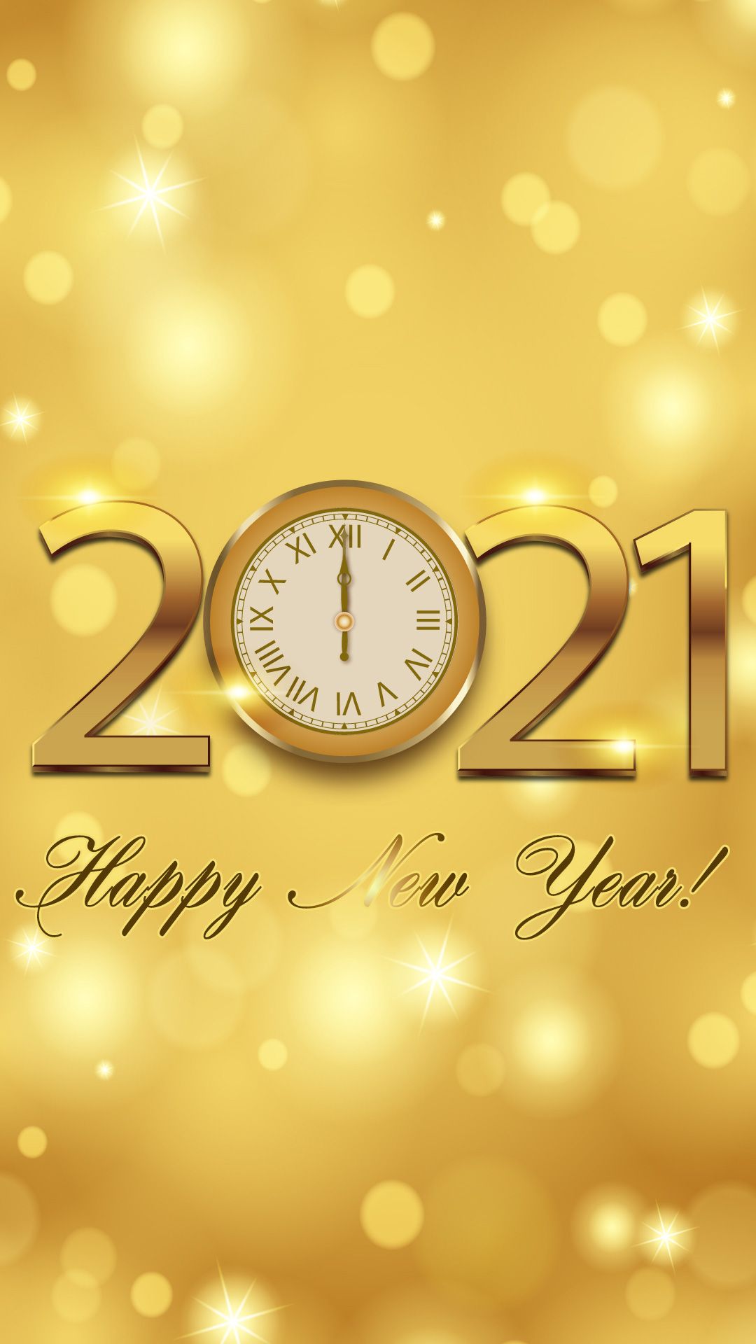 Happy New Year 2021 Golden Backgrounds