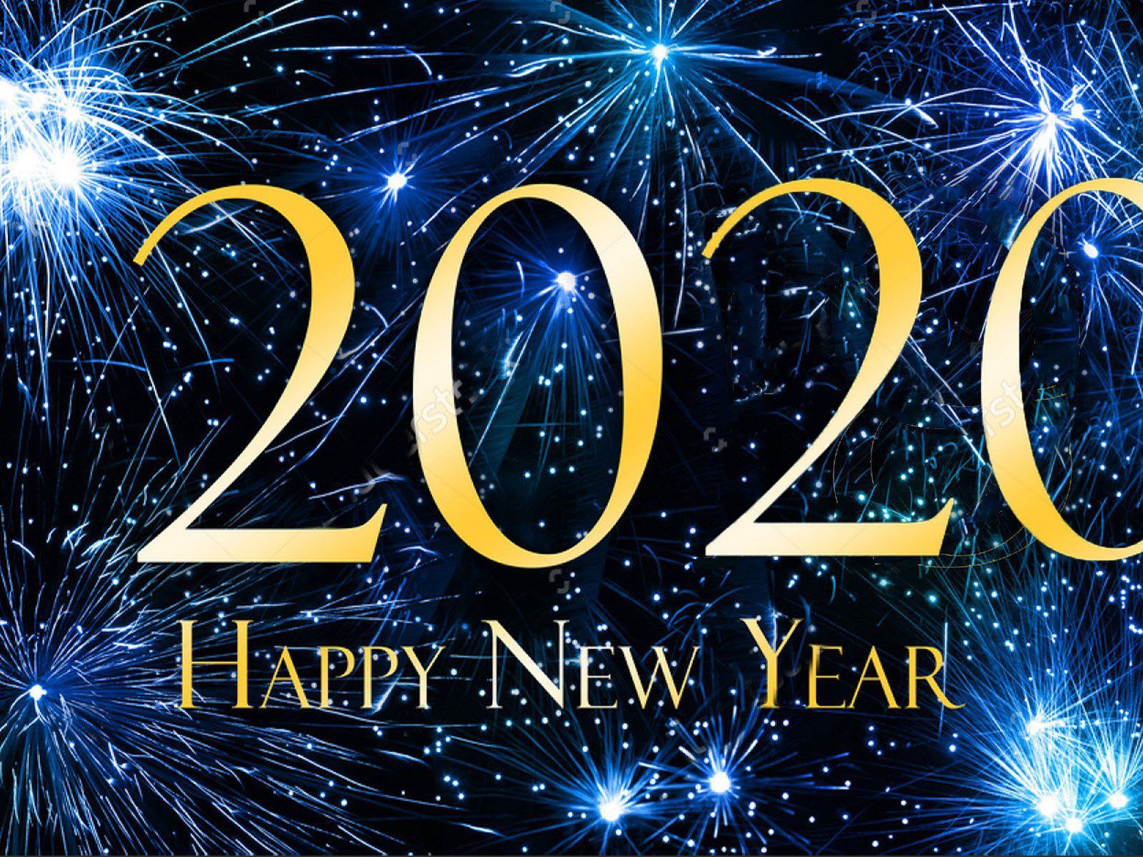 Happy New Year 2020 Blue HD Wallpaper For Laptop And Tablet Free Download 1920x1200, Wallpaper13.com
