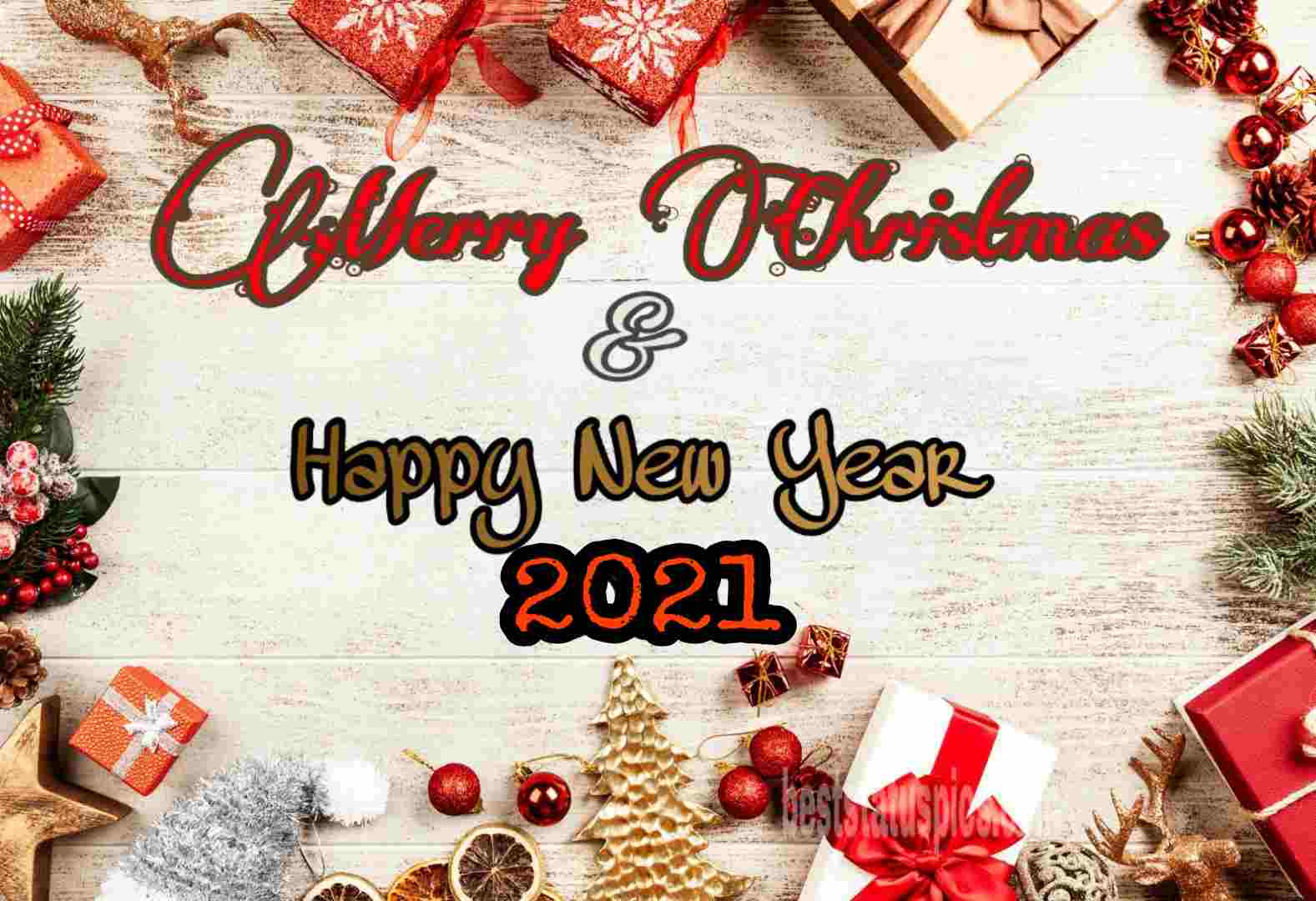 Merry Christmas And Happy New Year 2021 Wishes Image. Best Status Pics
