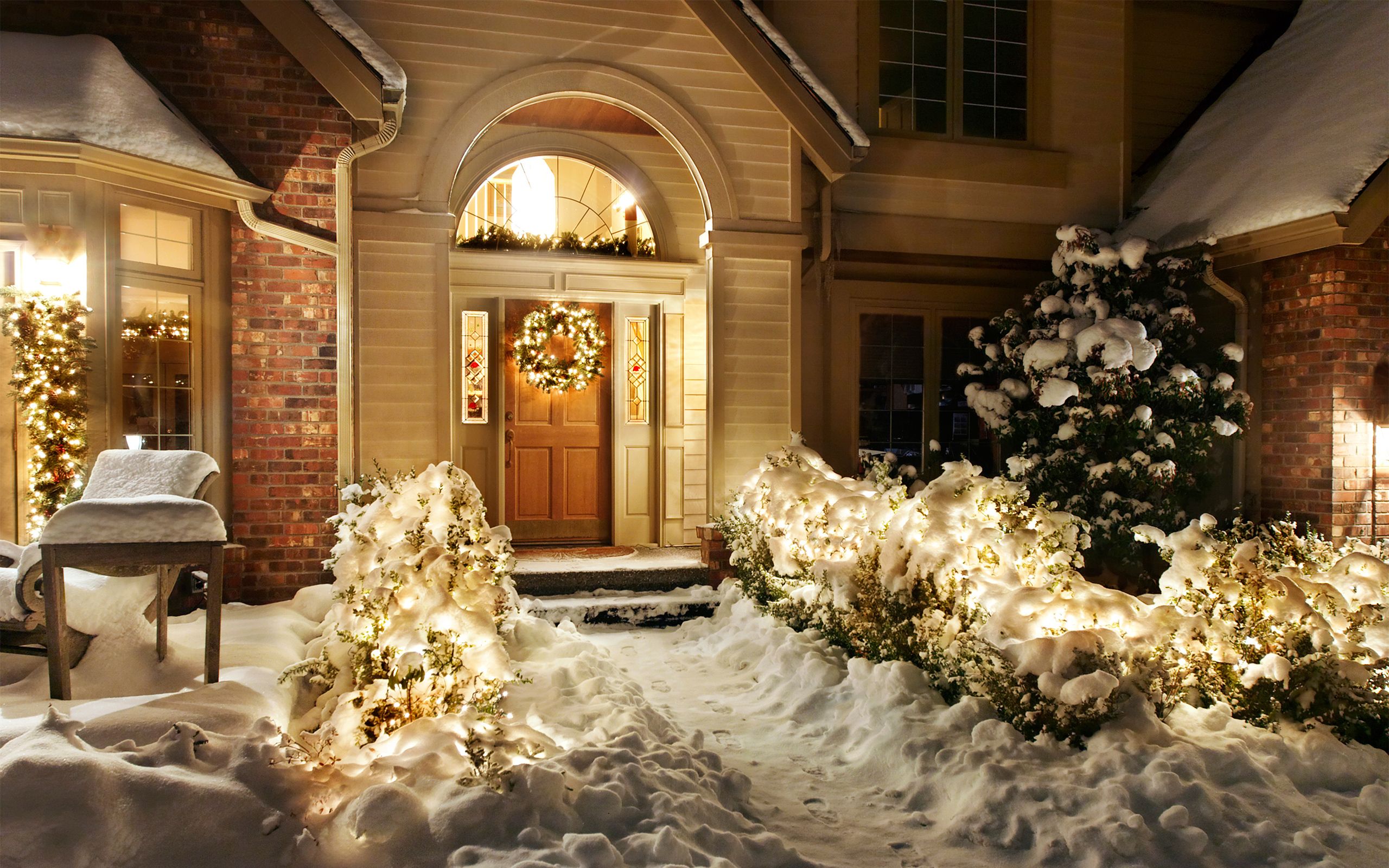 Christmas Snowy House Wallpaper Quality Image And Transparent PNG Free Clipart