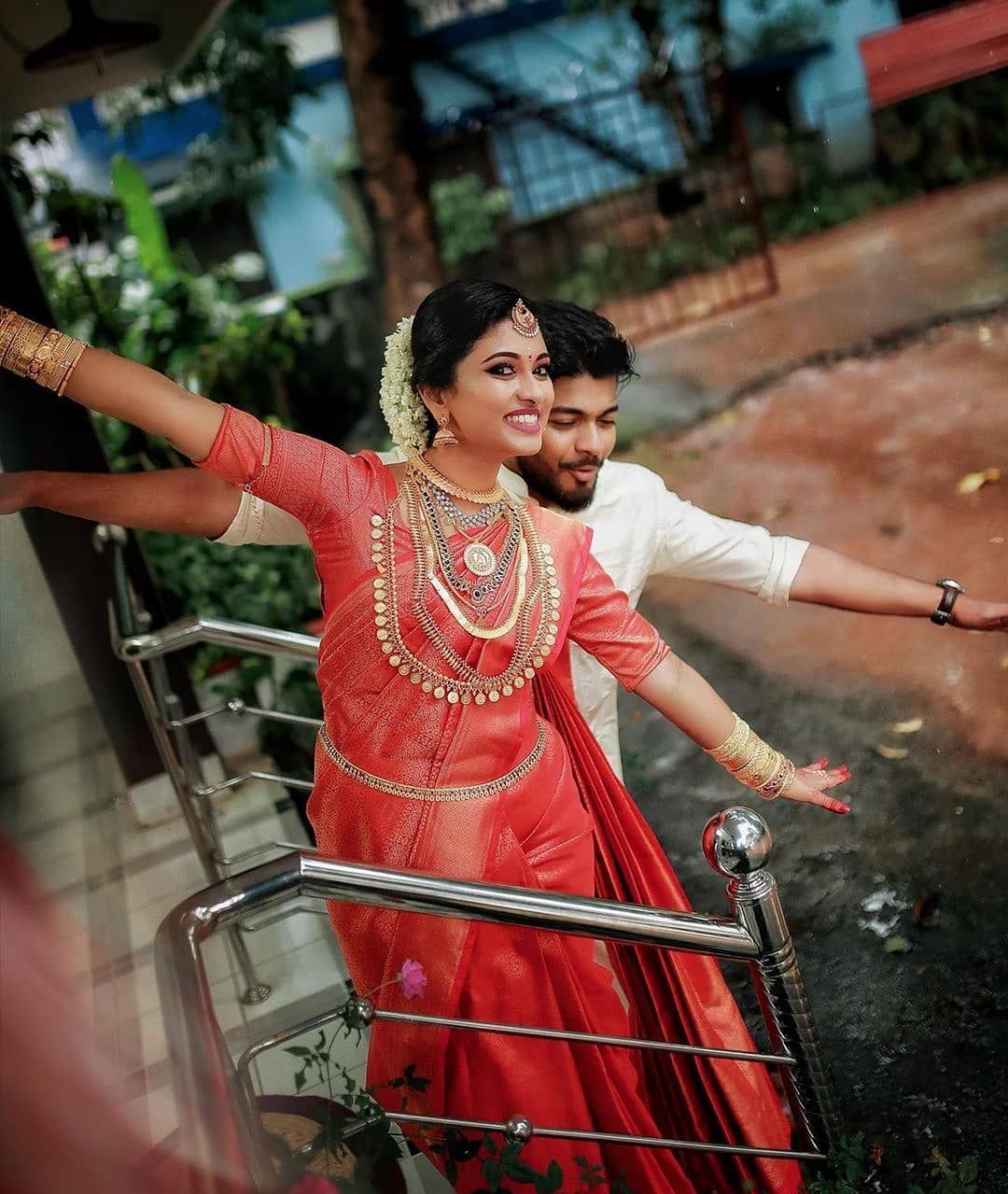 kerala wedding style on Instagram: “ #smile #instagood. Wedding couple poses photography, Bridal photography poses, Kerala wedding photography