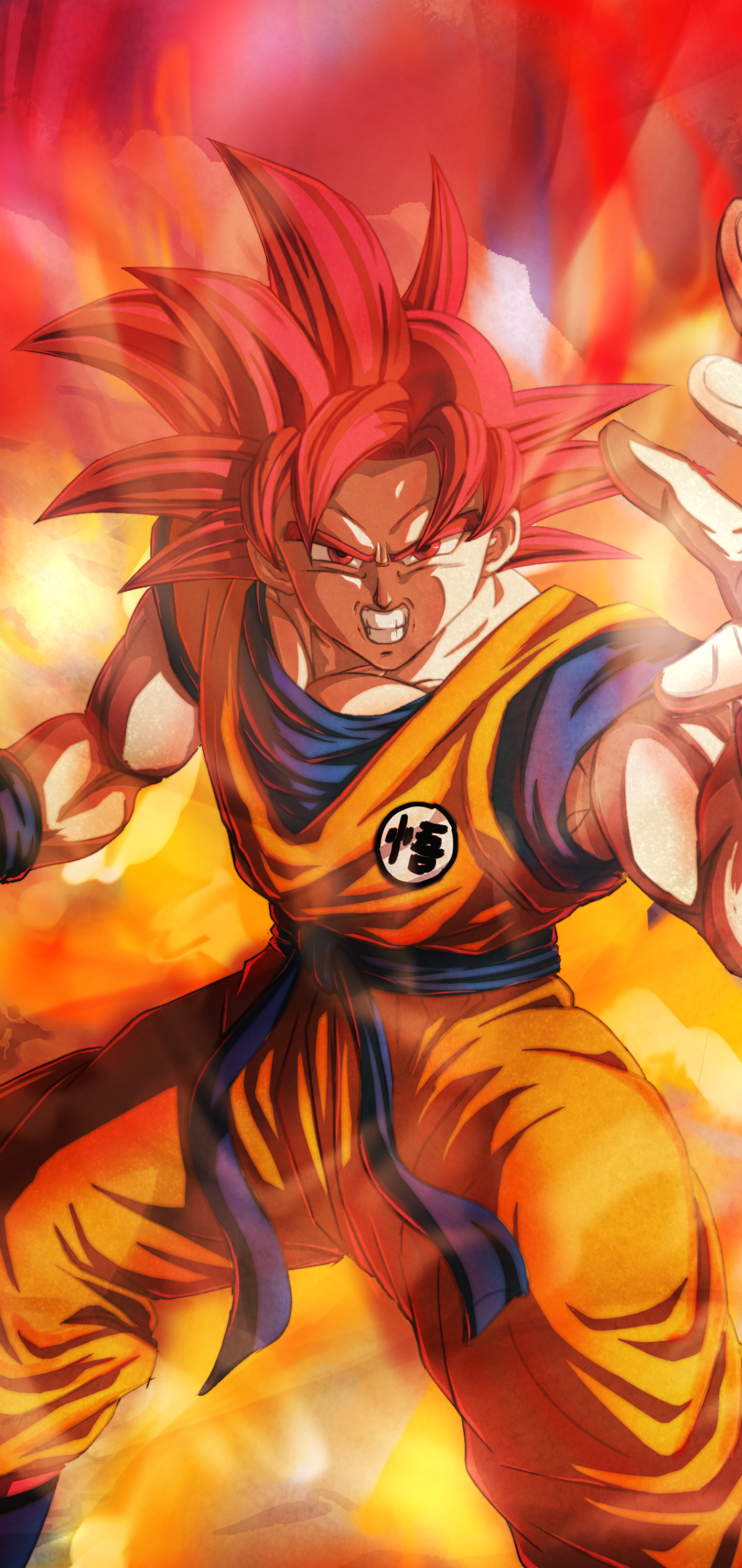 Goku Super Saiyan God Red Wallpaper