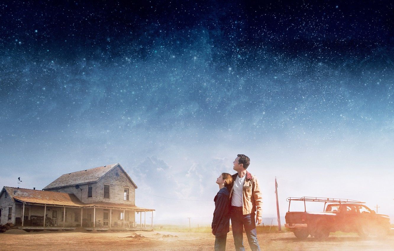 Wallpaper Cooper, Girl, House, Clouds, Sky, Cars, Stars, Legendary Picture, Wallpaper, Mountains, Year, EXCLUSIVE, Man, Movie, Paramount Picture, Film image for desktop, section фильмы