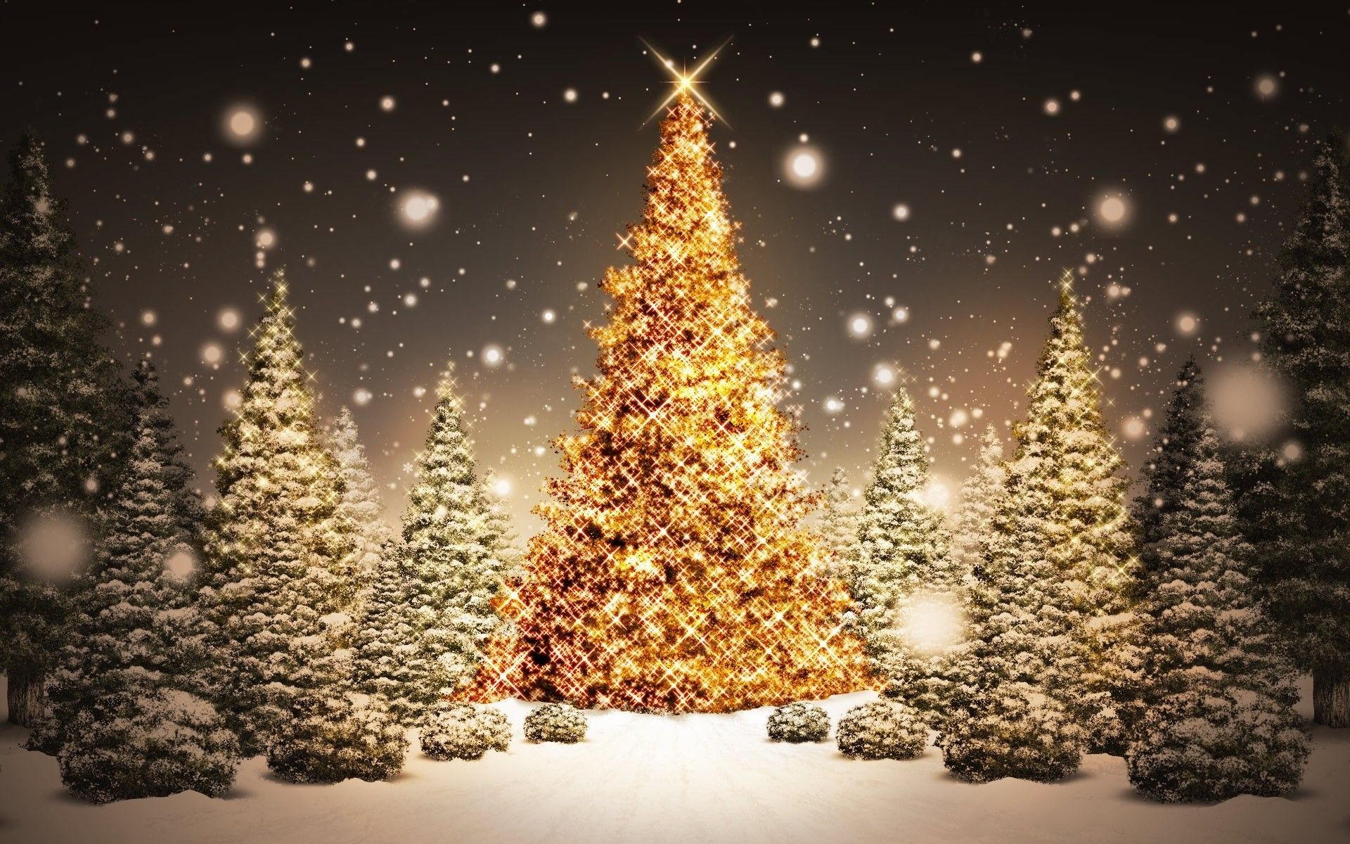 Christmas Snow Wallpaper Mobile Christmas Image With Trees