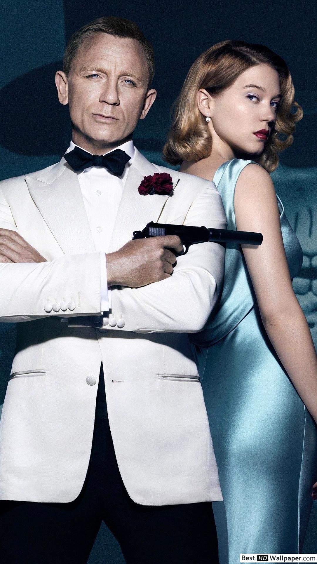 James Bond skull and woman HD wallpaper download