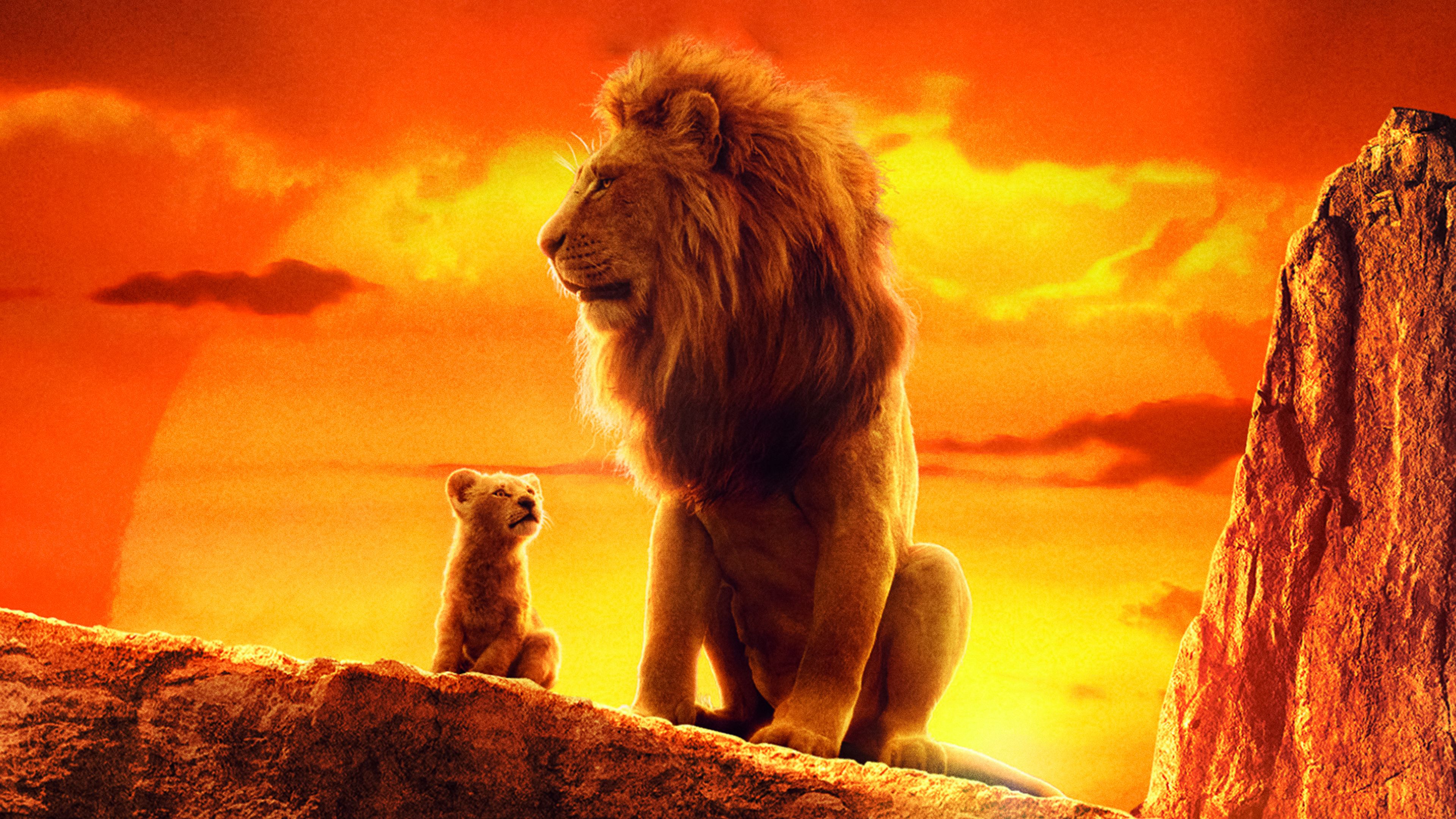 The Lion King Simba Mufasa 4K Wallpaper