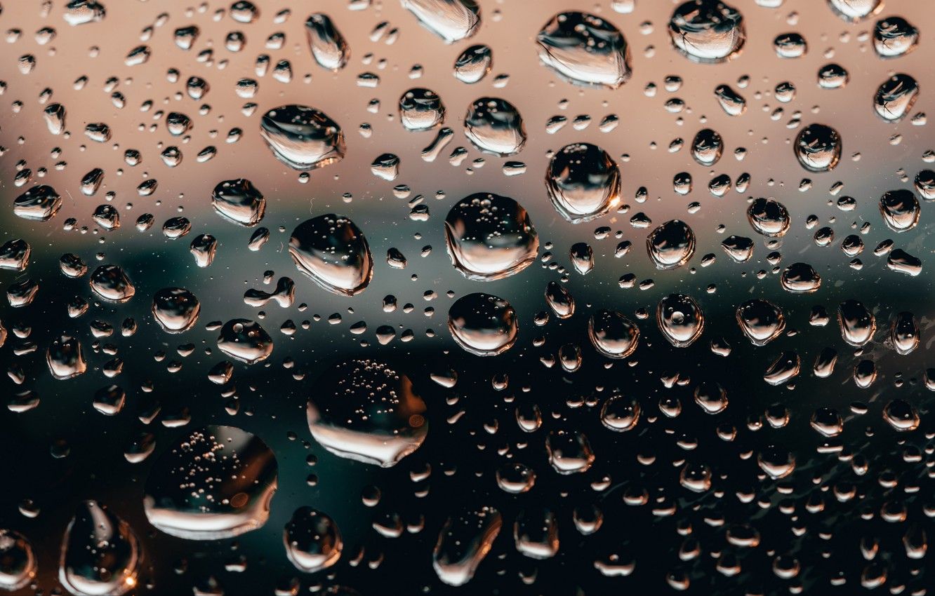 Photo Wallpaper Glass, Water, Drops, Rain, Glass, Water Droplet On Glass Photography Wallpaper & Background Download