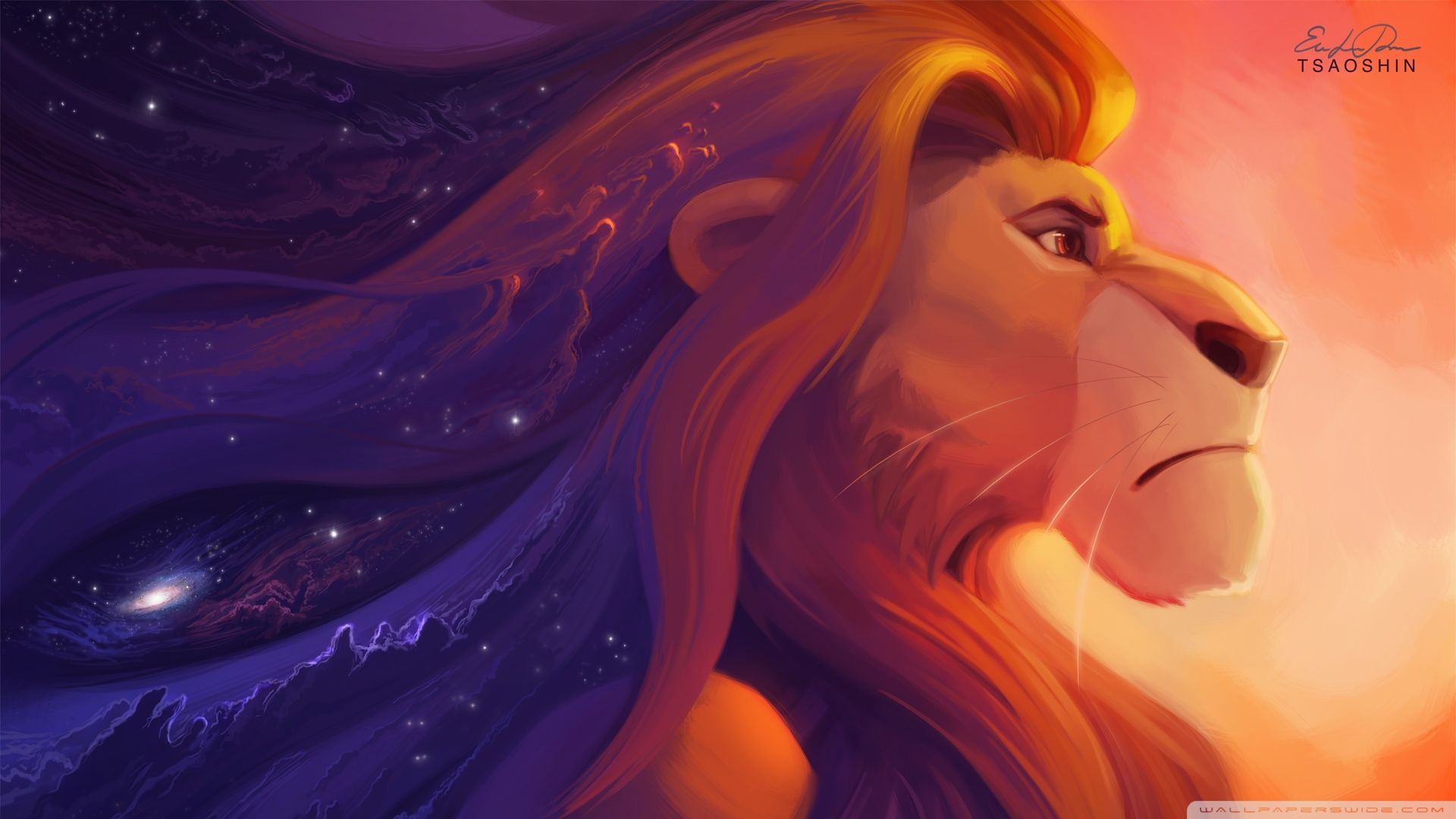 Lion King Painting Ultra HD Desktop Background Wallpaper for 4K UHD TV, Tablet
