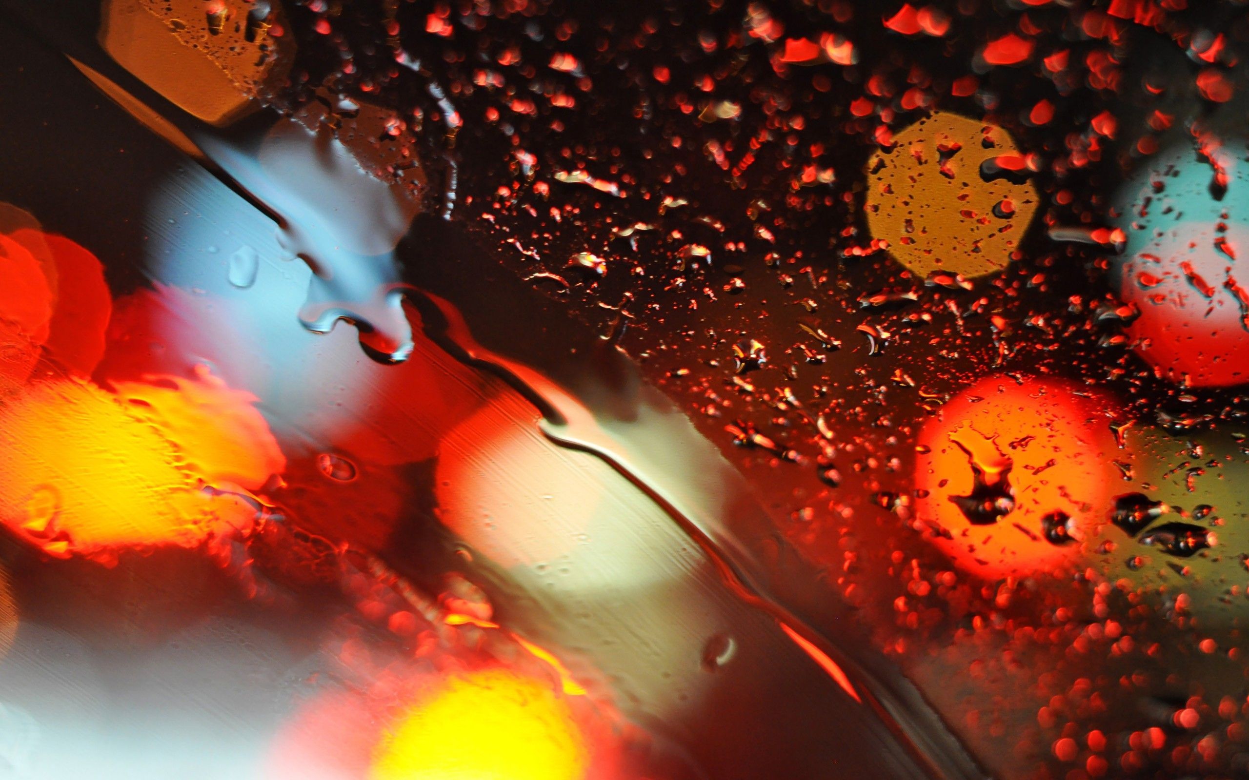 lights, Glass, Bokeh, Water, Drops Wallpaper HD / Desktop and Mobile Background