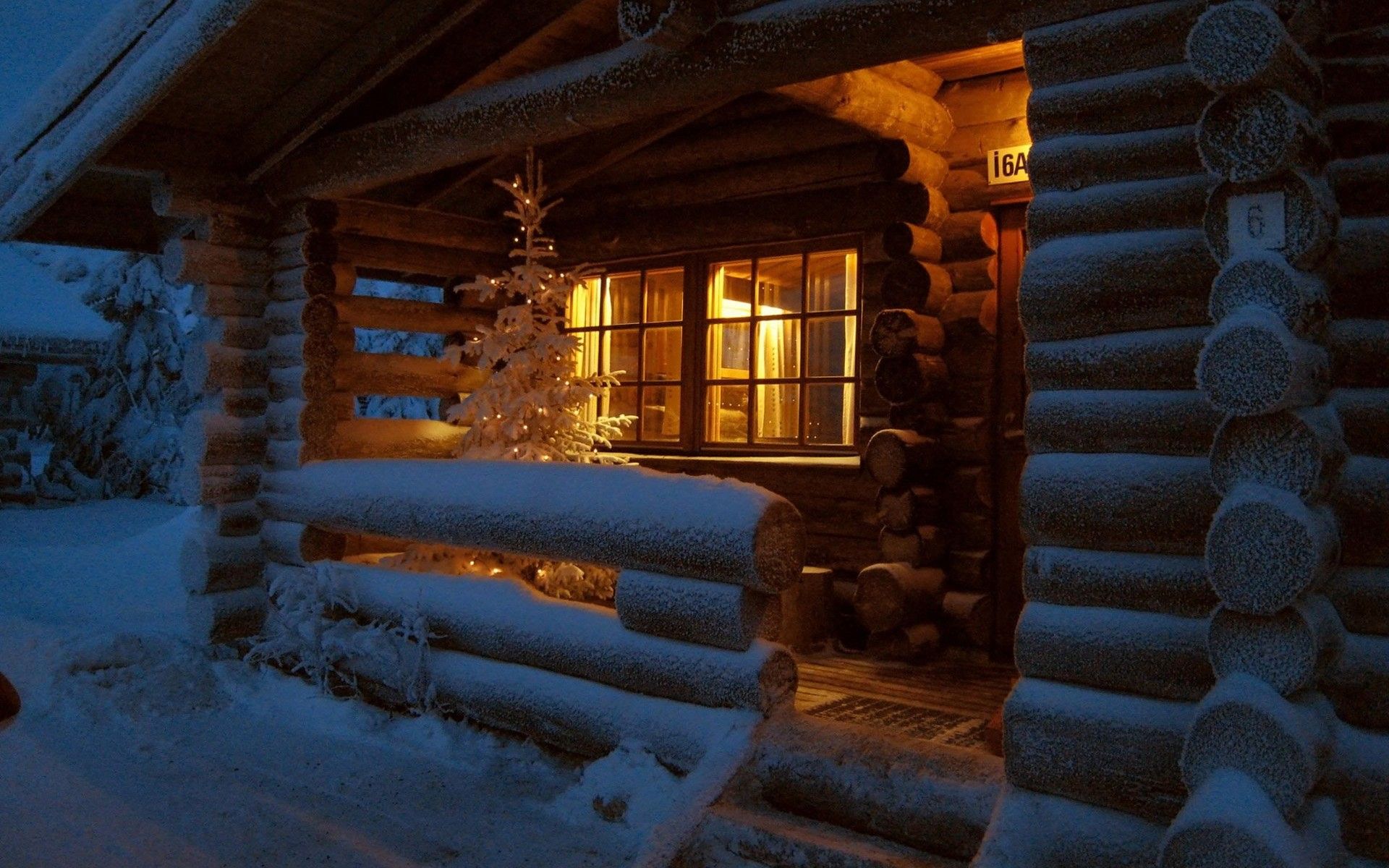 winter, houses, Christmas, Finland, macro wallpaper