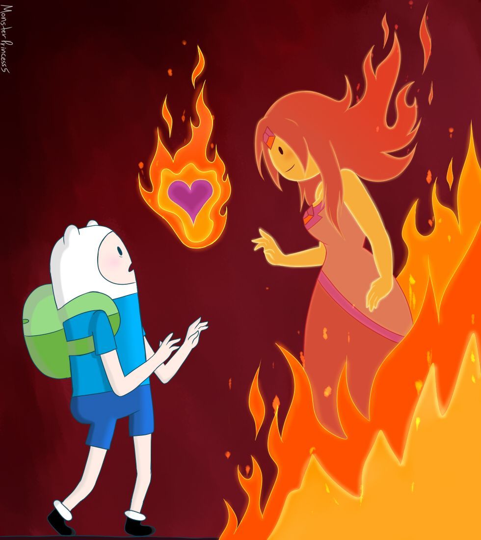anime adventure time finn and flame princess