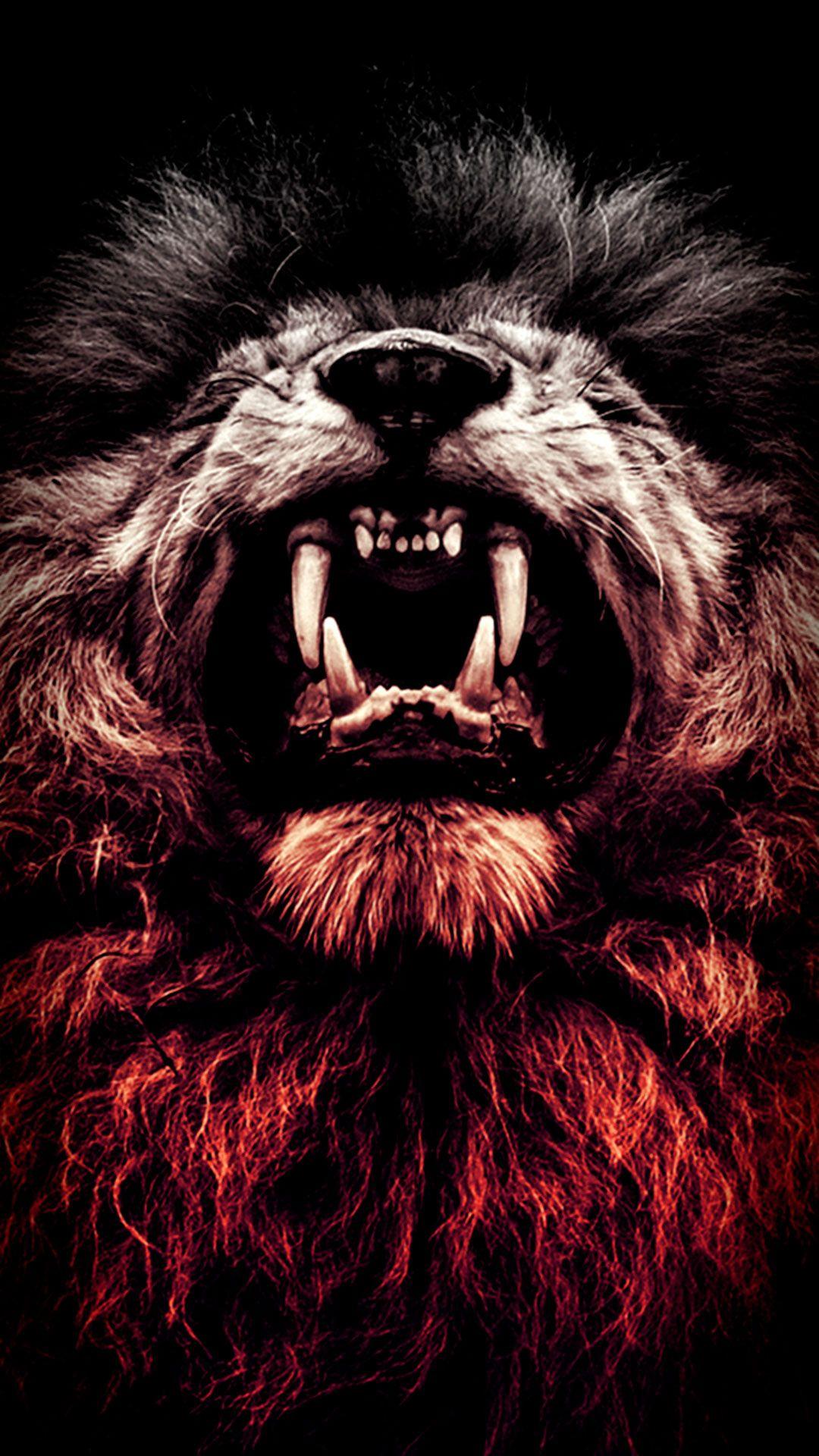 iPhone Red Lion Wallpaper