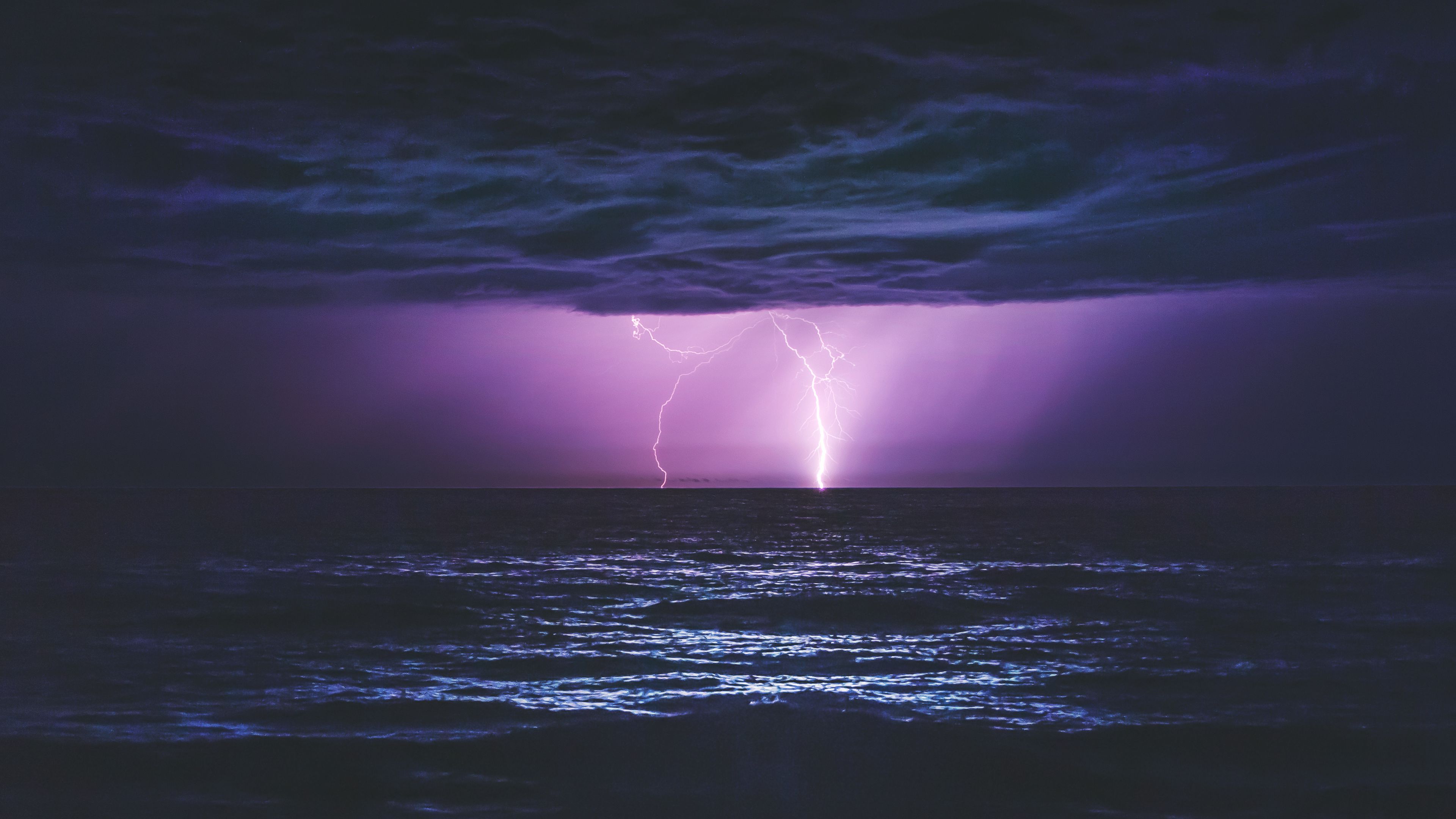 Lightning 4K wallpaper for your desktop or mobile screen free and easy to download