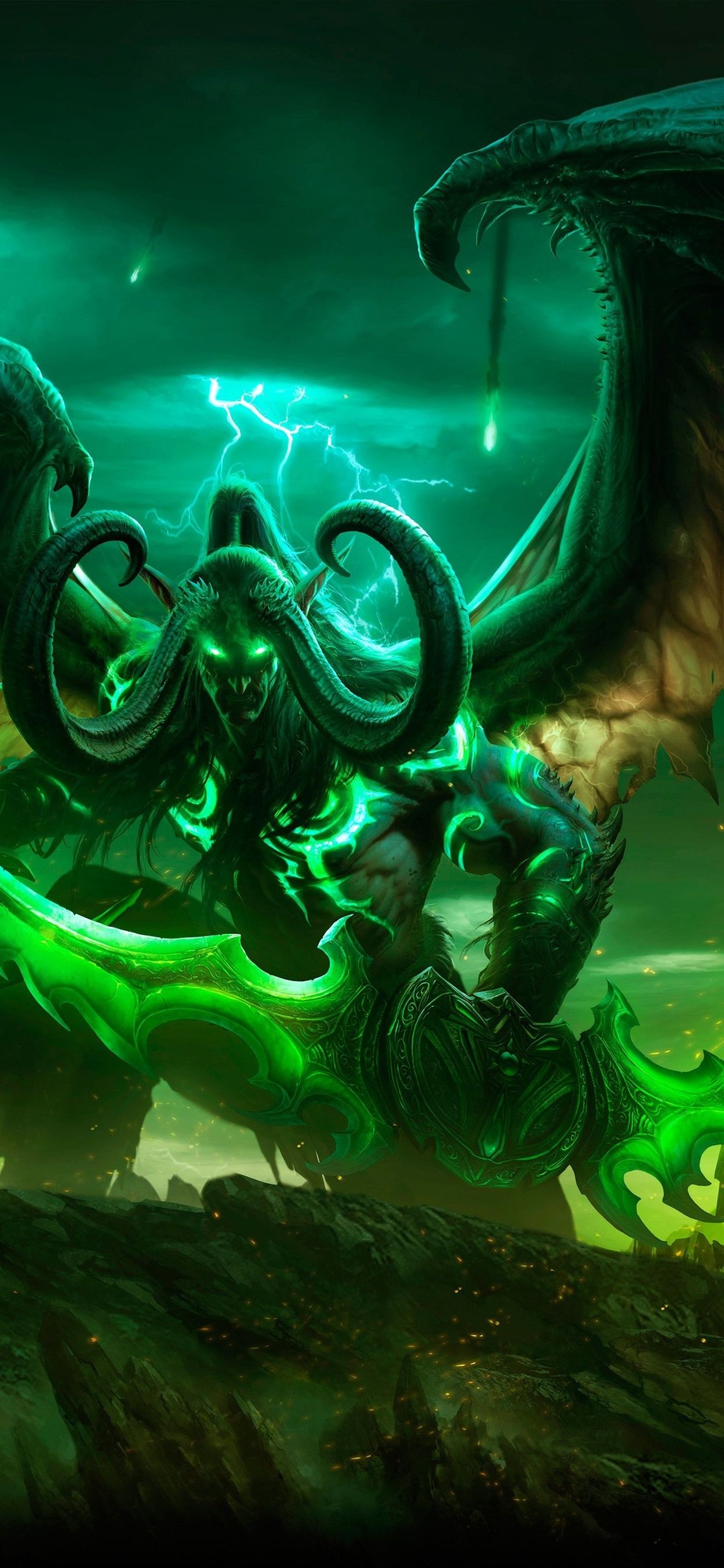 World Of Warcraft, Horns, Wings, Game Art Picture 1242x2688 IPhone 11 Pro XS Max Wallpaper, Background, Picture, Image