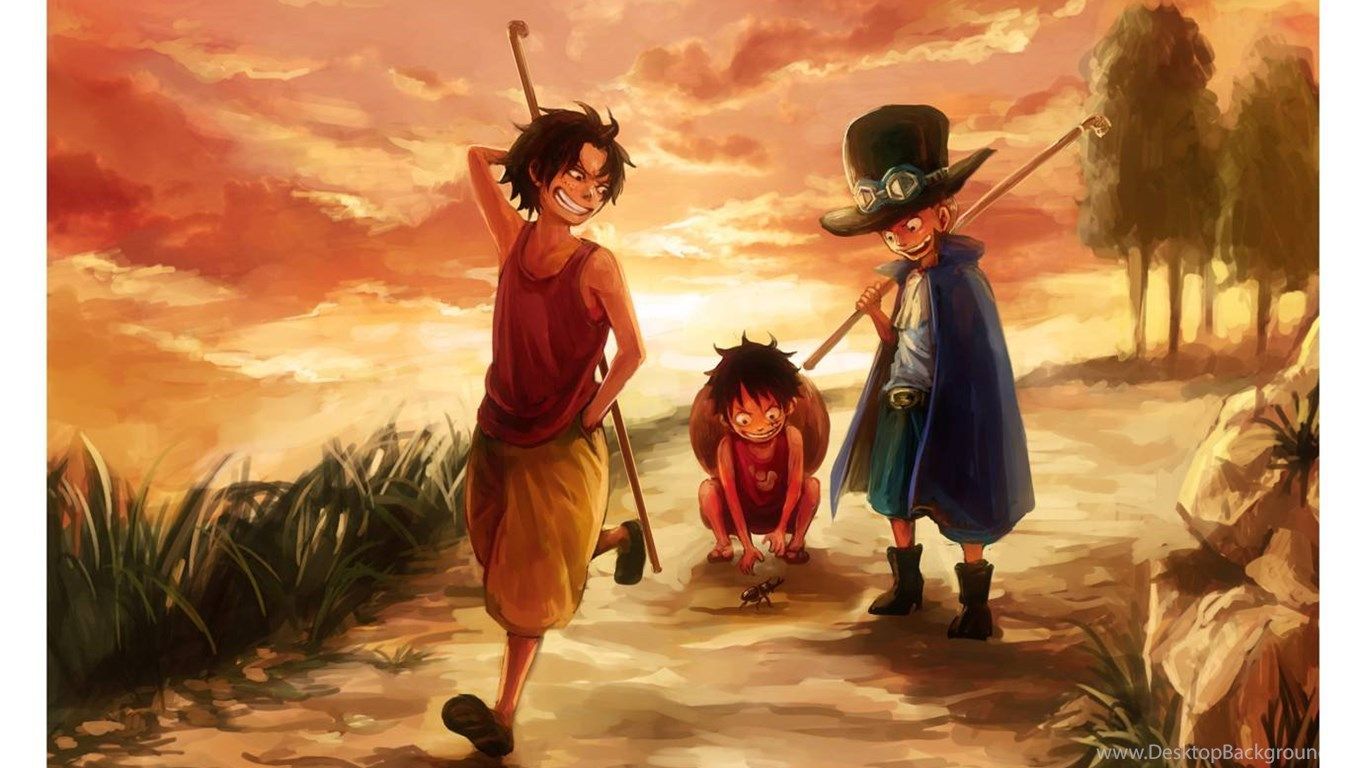 Luffy, Ace And Sabo One Piece Wallpaper Desktop Background