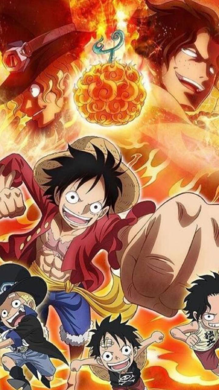Luffy Sabo Ace fire wallpaper