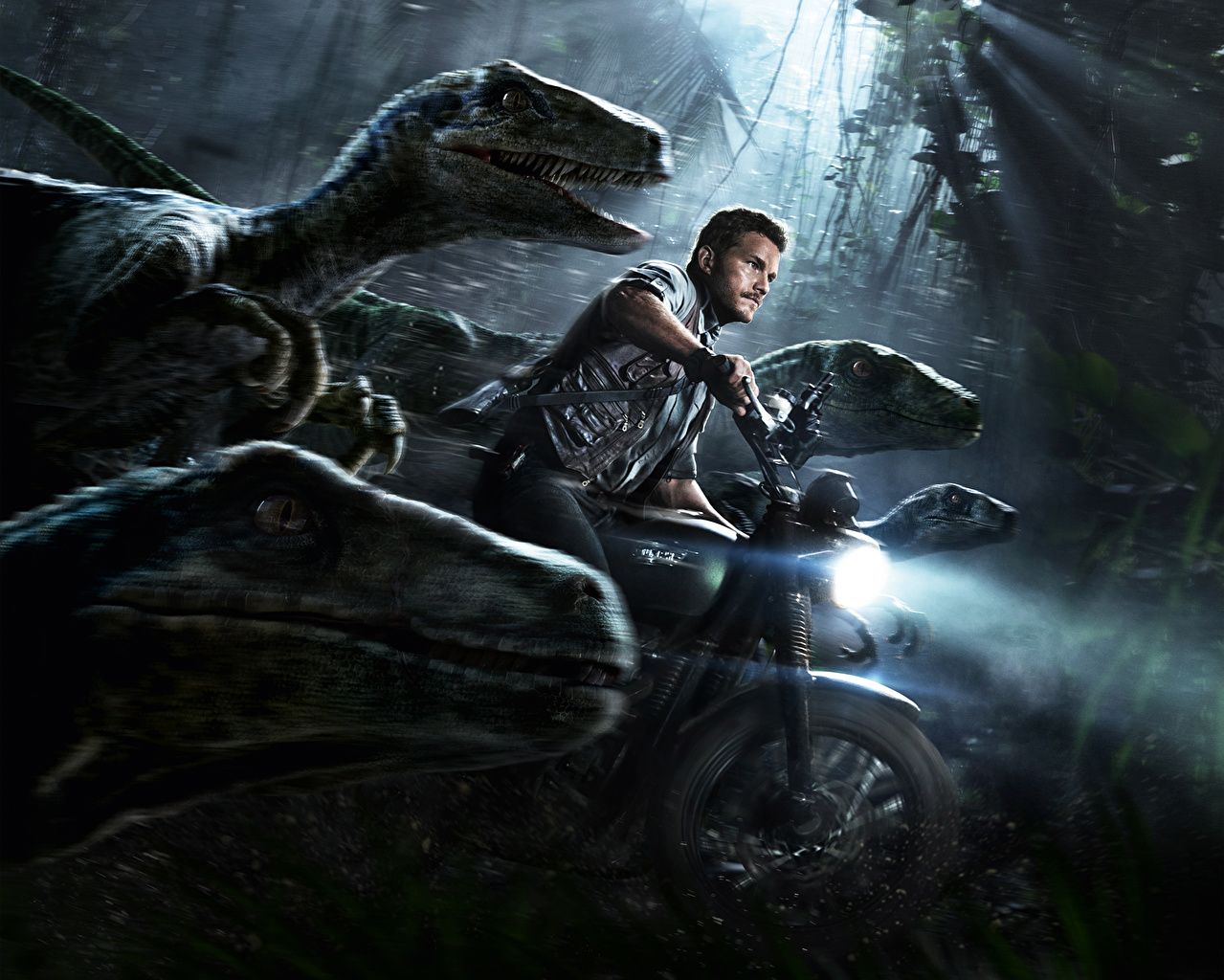 Photo film Jurassic World Dinosaurs Man Owen Grady Chris Pratt