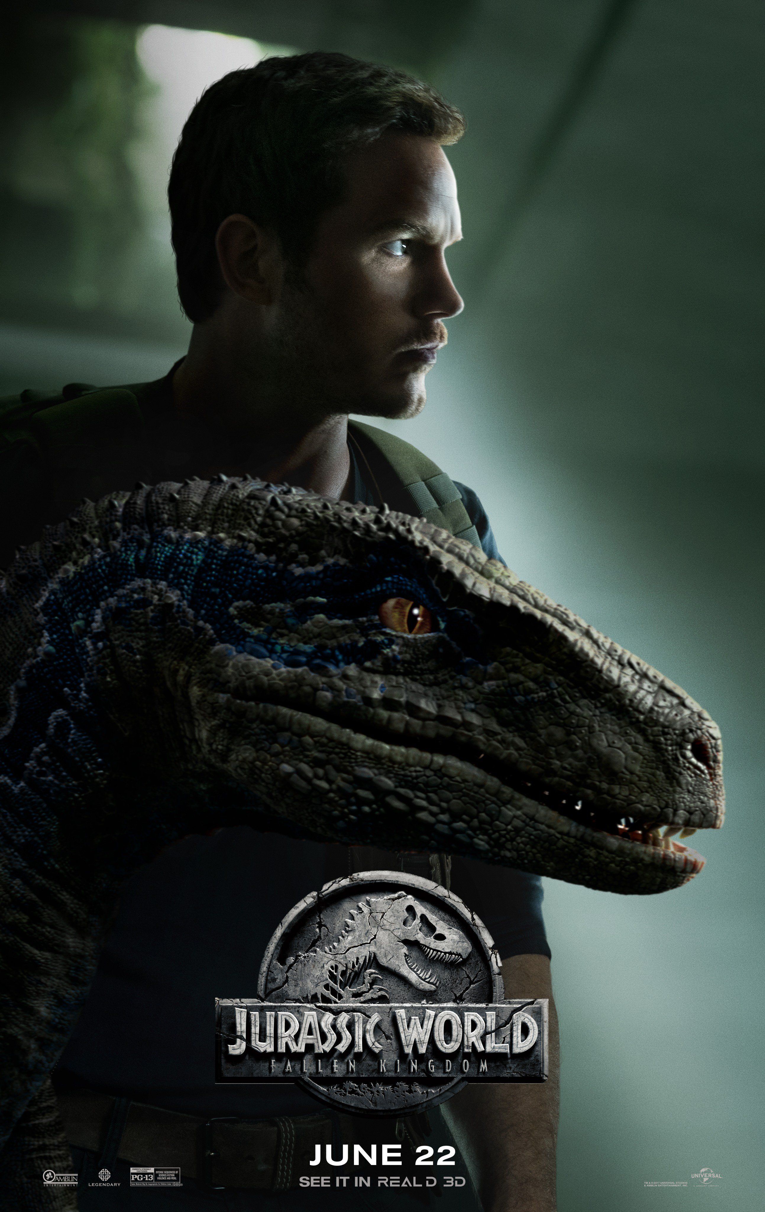 New 'Jurassic World: Fallen Kingdom' Poster. Blue jurassic world, Jurassic world wallpaper, Jurassic world poster