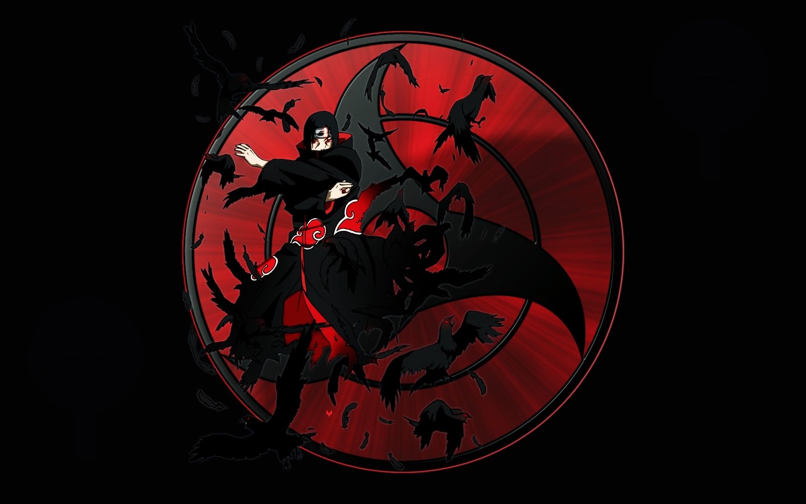 Itachi Sharingan With Crows