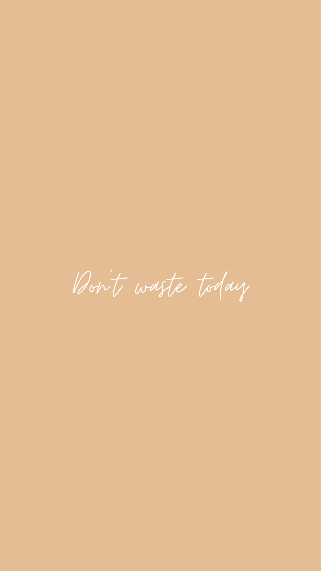 Don't waste today (iPhone Wallpaper). Aesthetic iphone wallpaper, Picture collage wall, Aesthetic picture