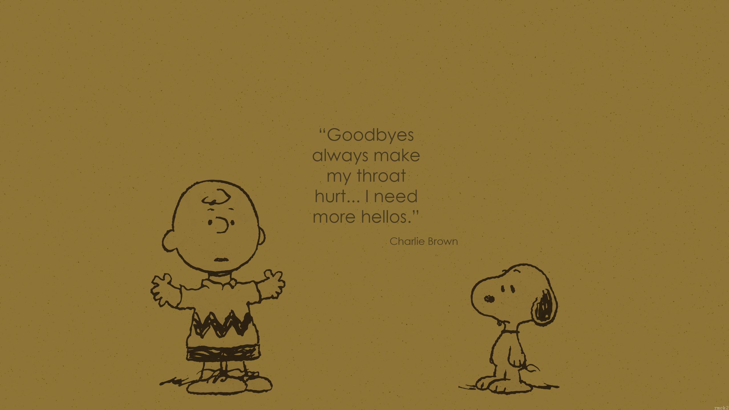 Wallpaper Charlie Brown quote 2