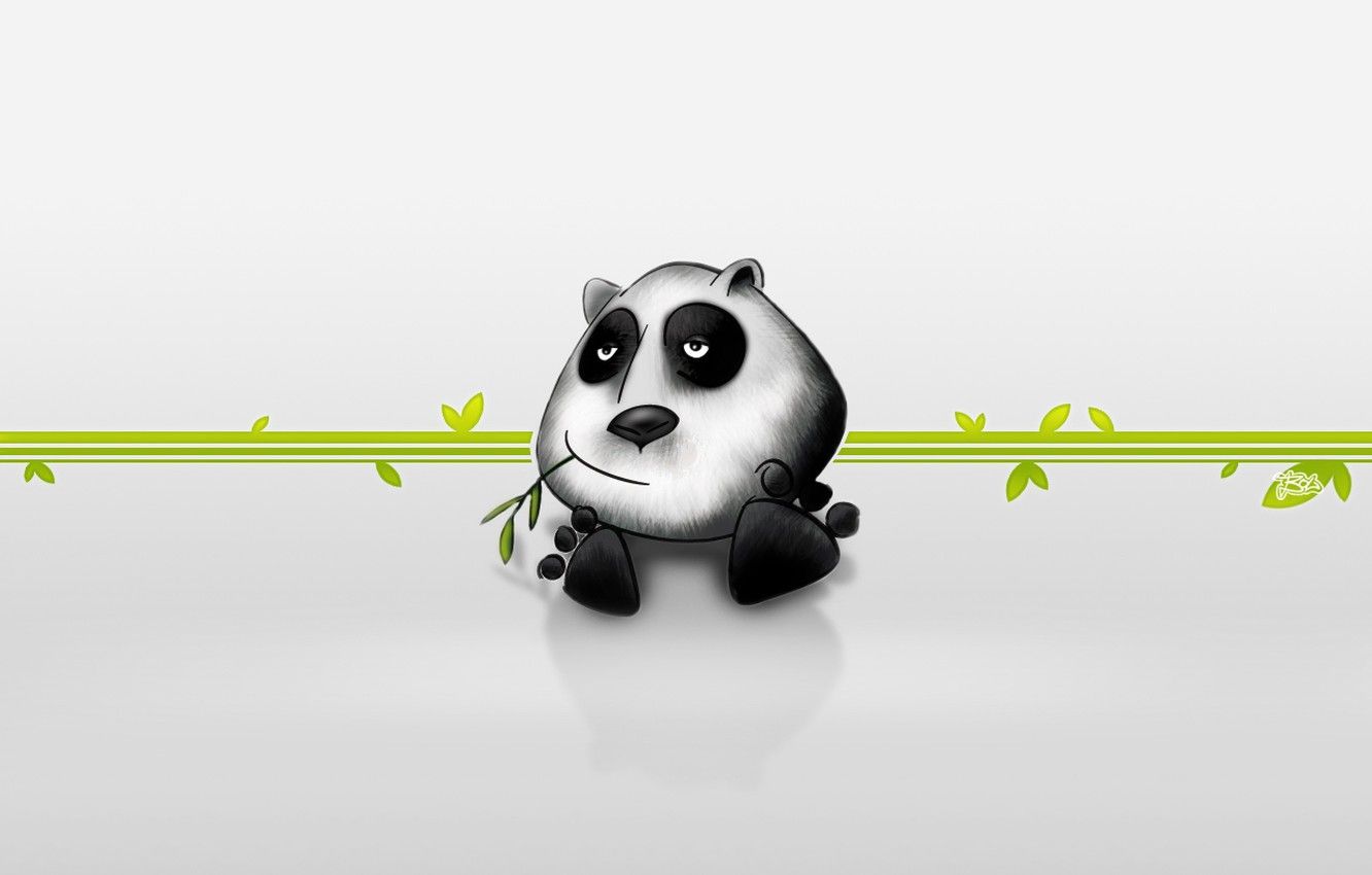 Wallpaper Panda, boredom image for desktop, section минимализм