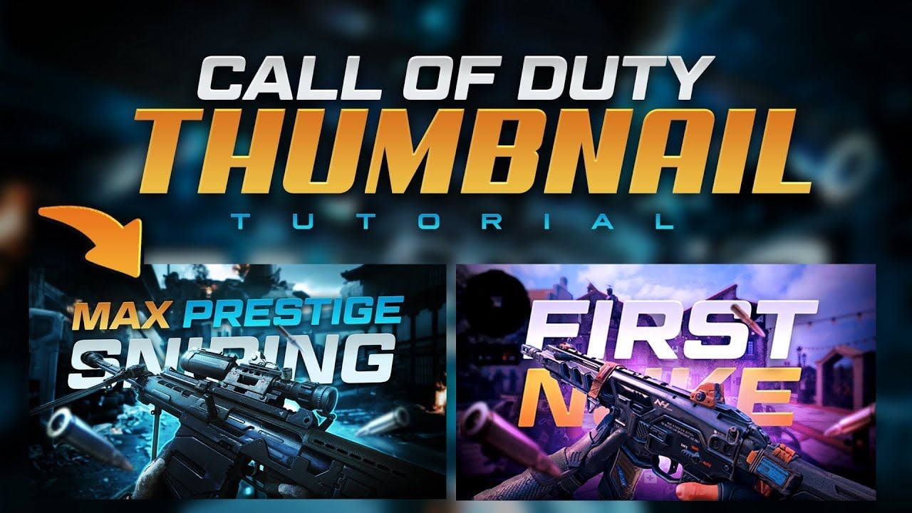Call Of Duty Thumbnail Tutorial (FREE TEMPLATE!!)
