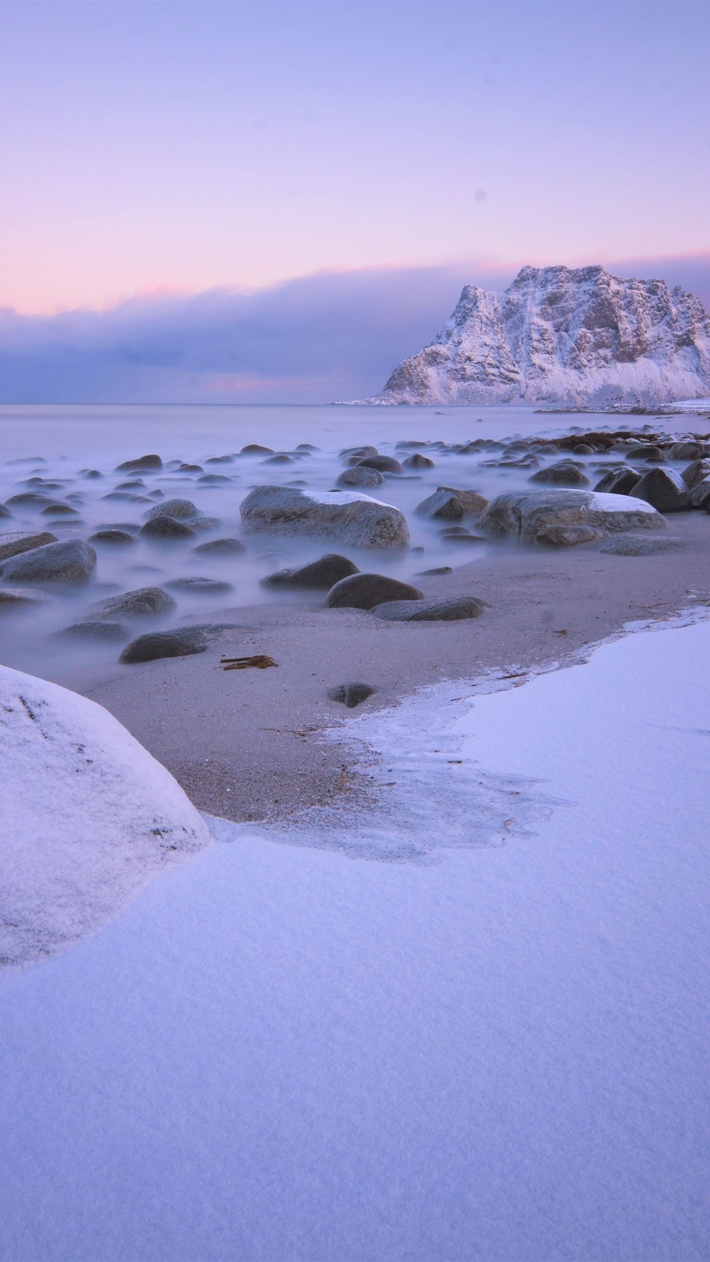 Soft Snow On Uttakleiv Beach 5k Samsung Galaxy S S7 , Google Pixel XL , Nexus 6P , LG G5 HD 4k Wallpaper, Image, Background, Photo and Picture