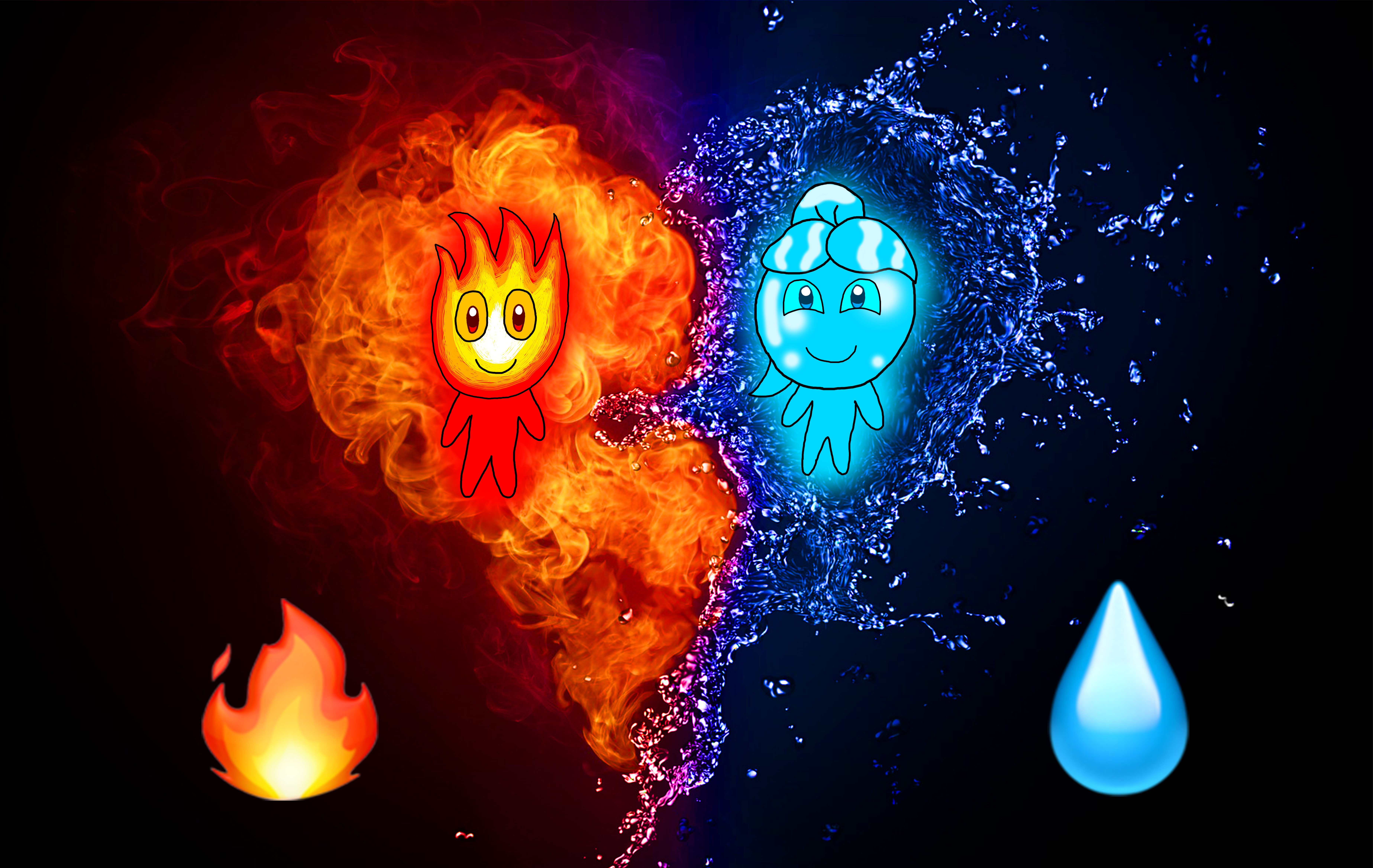 Fireboy And WaterGirl Wallpapers by KDsketch2004.