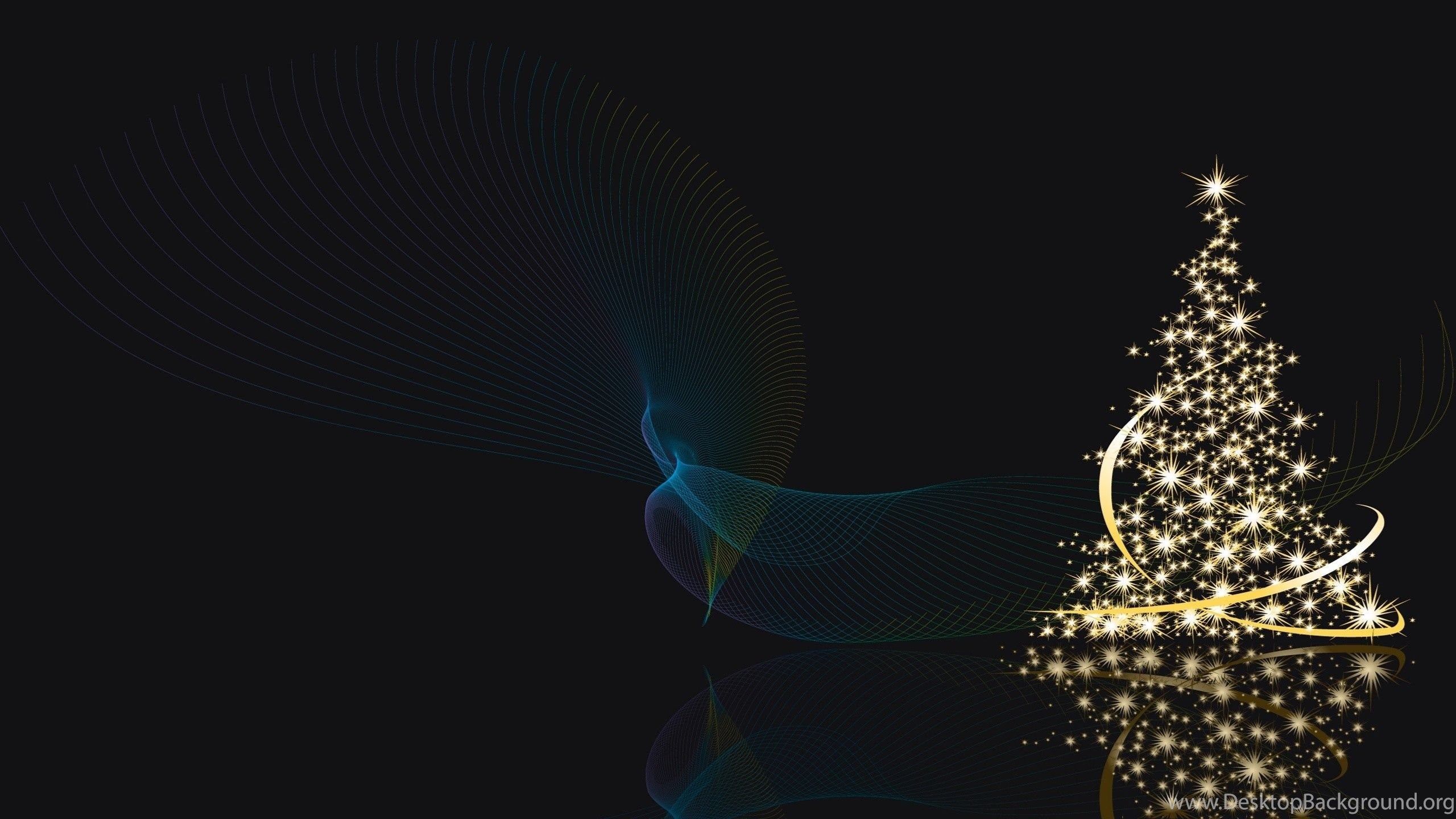 Download Wallpaper 2560x1440 Christmas Tree, Lights, Shine Mac. Desktop Background