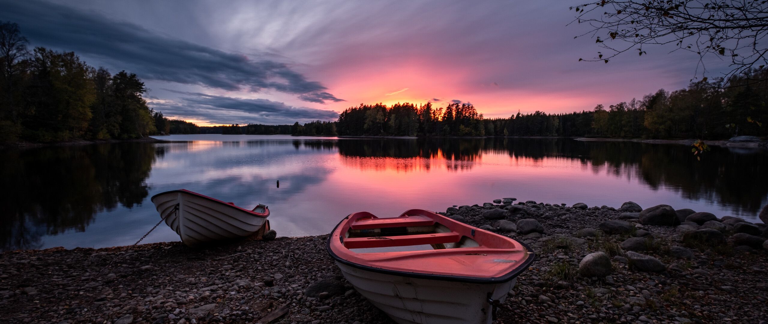 Boat Long Sunset 5k 2560x1080 Resolution HD 4k Wallpaper, Image, Background, Photo and Picture