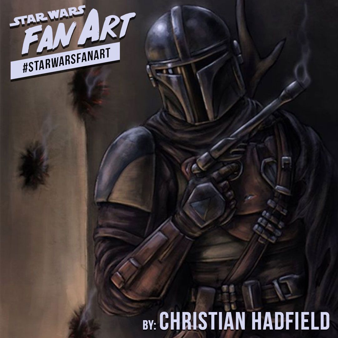 The reveal of The Mandalorian inspired Christian Hadfield's latest Star Wars Fan Art. Star wars, Mandalorian, Star wars fans