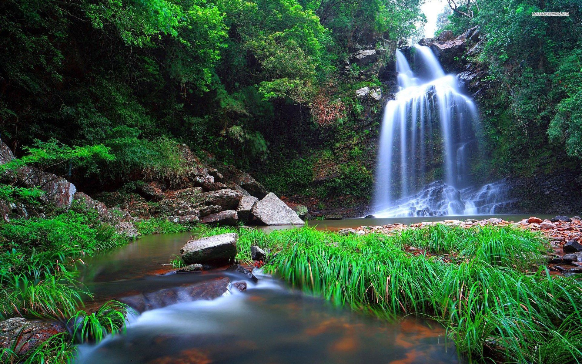 Free photo: Exotic Waterfall, Parks, Peace