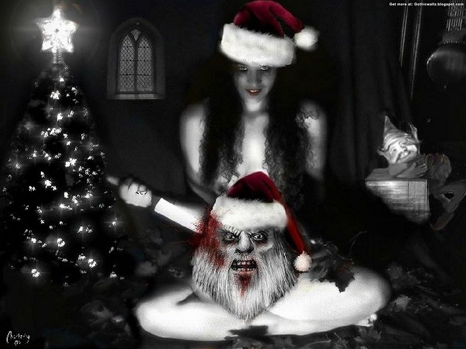 Scary and Evil Christmas Wallpaper. Gothic picture, Dark christmas, Creepy christmas