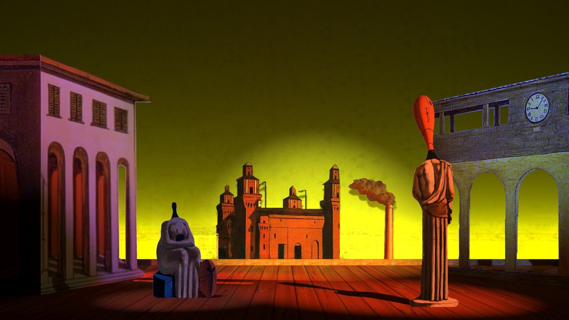 Theater Stage Design (Inspired from Giorgio De Chirico Metaphysical Paintings), Zyad Fathy