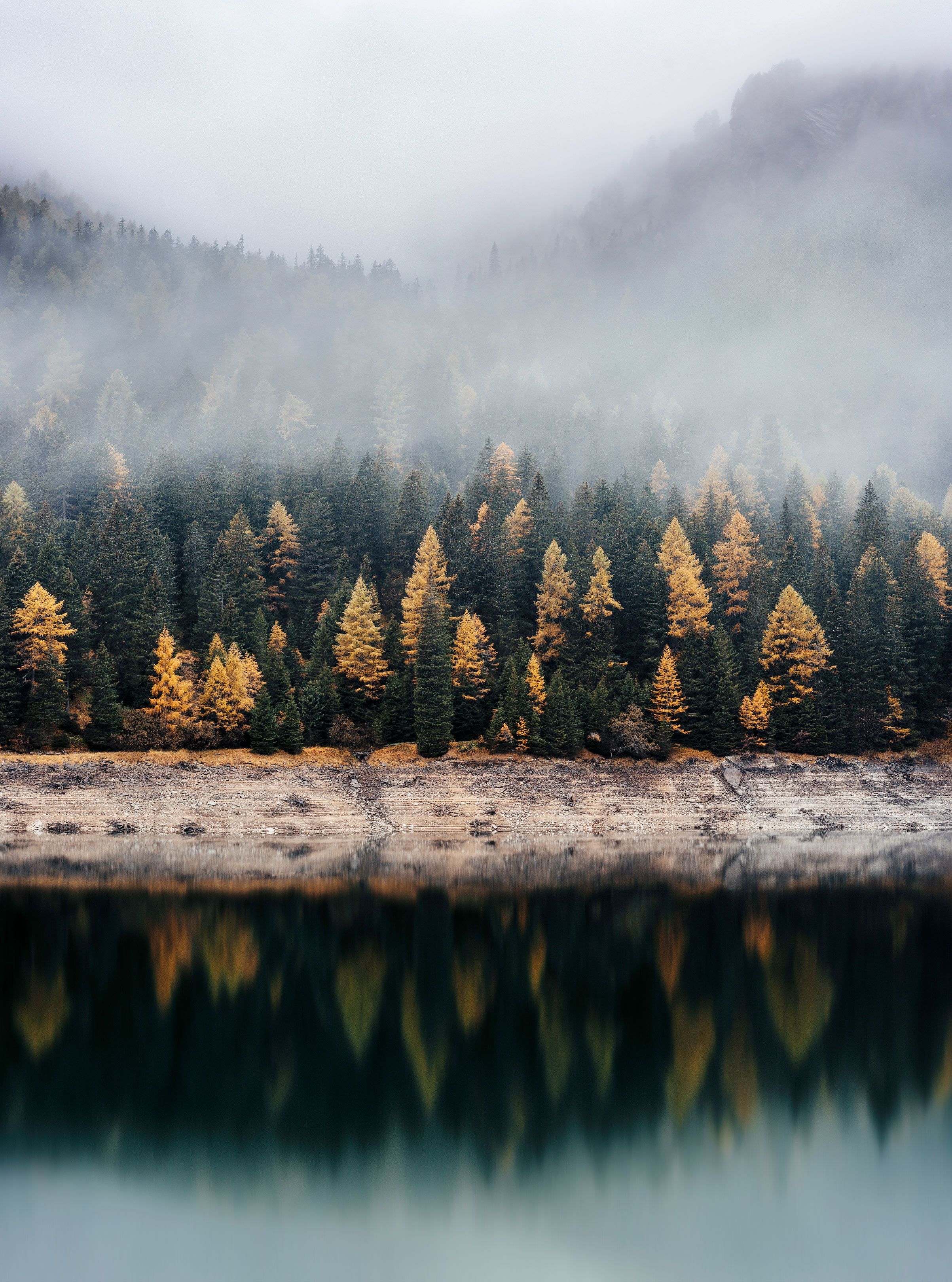 The Perfect Reflection And Looming Cliff Face Caught My Eye While Driving Along A Mountain Pass In Switzerla. Nature Photography, Landscape Photography, Landscape