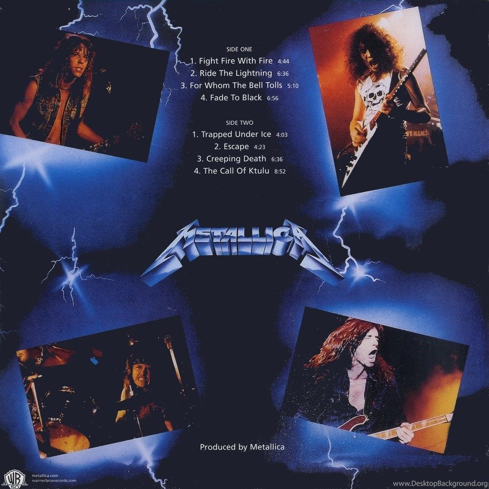 RePin Image: Metallica Ride The Lightning Desktop Background
