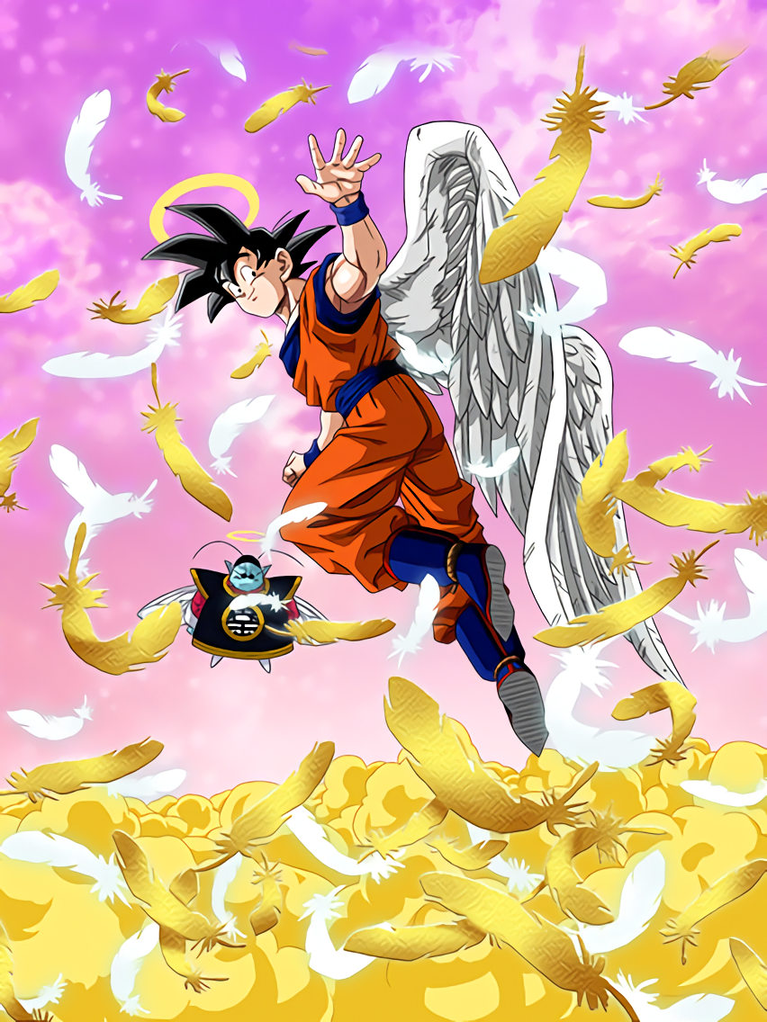 Message from another World Goku (Angel) Earth is more peaceful without me. Imagenes de goku niño, Personajes de dragon ball, Personajes de goku