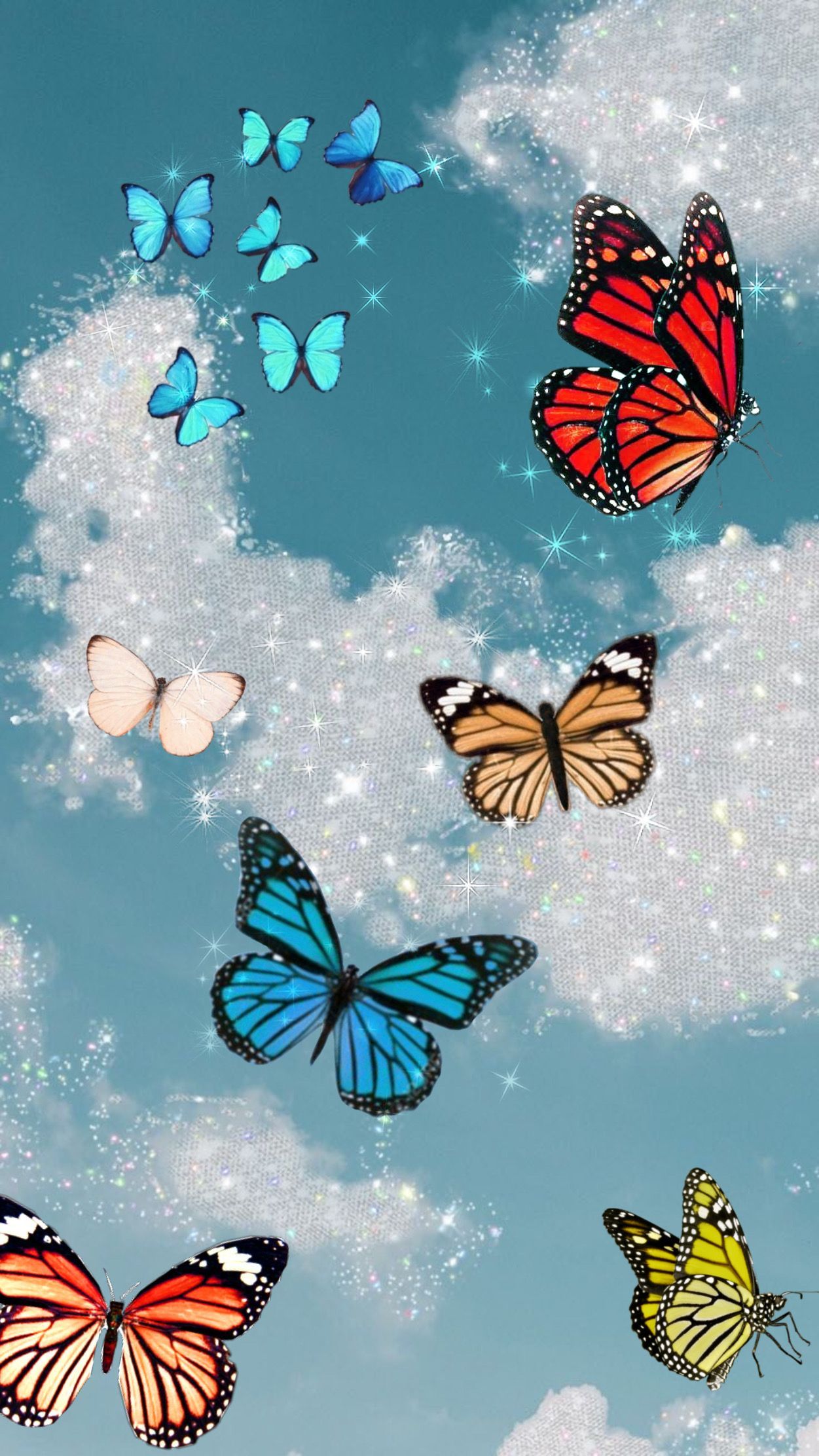 วอลเปเปอร์. Butterfly wallpaper iphone, iPhone wallpaper tumblr aesthetic, Cute patterns wallpaper