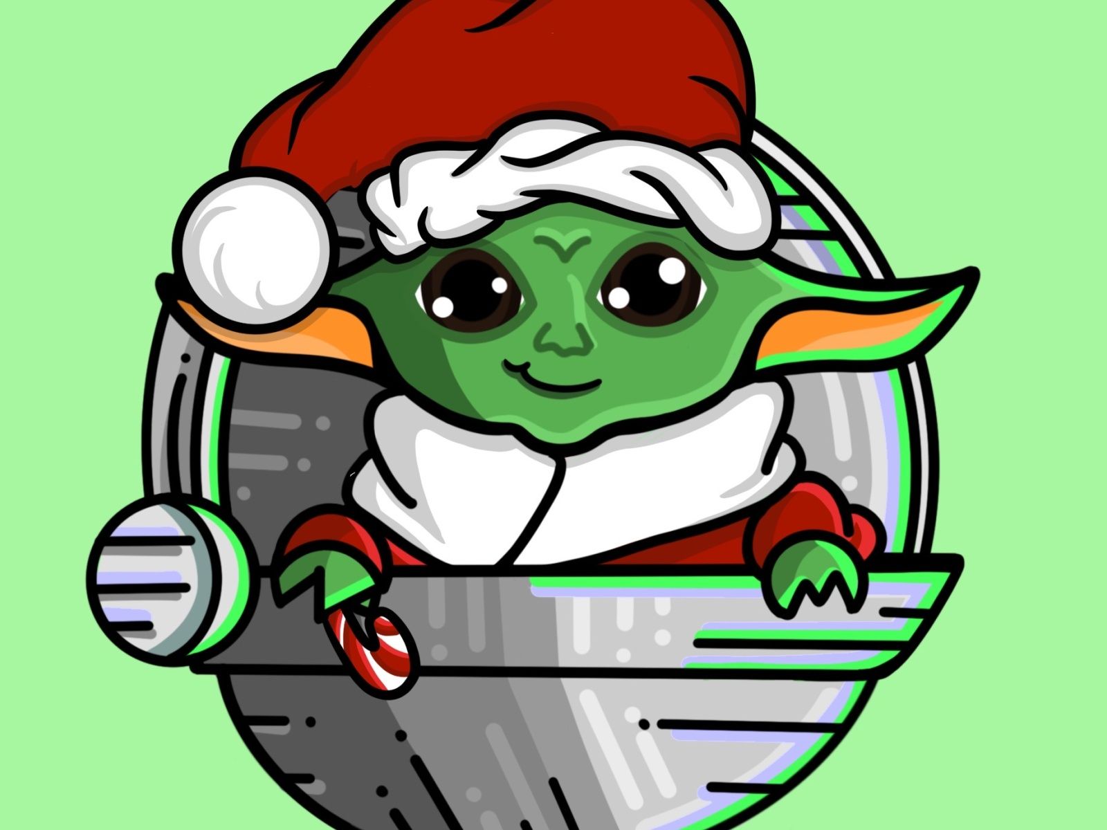 Star Wars Baby Yoda Christmas Wallpaper